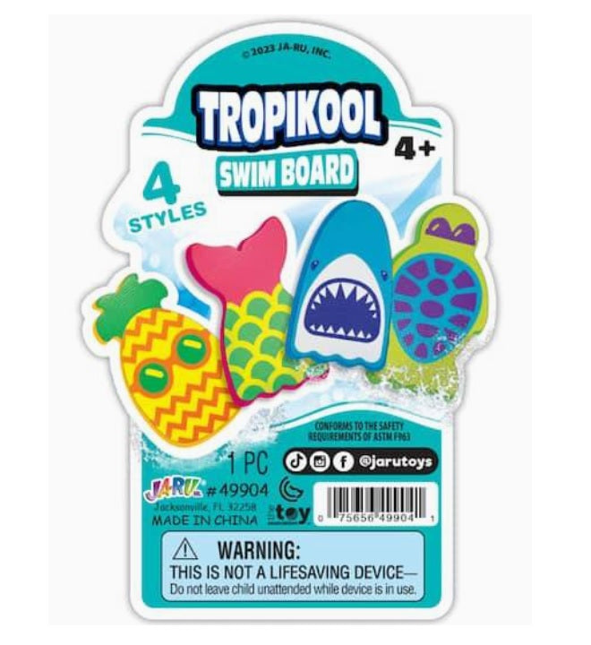 Ja Ru 16-Inch TropiKool Swim Board for Kids - Fun Pool Float & Water Toy for Beach, Swimming Pools & Summer Activities