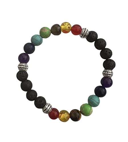 7 Chakra Bracelet Set - Double Chakra Bracelets & Anklet with Natural Gemstones for Healing, Meditation & Yoga | Energy Balancing Spiritual Jewelry for Women & Men