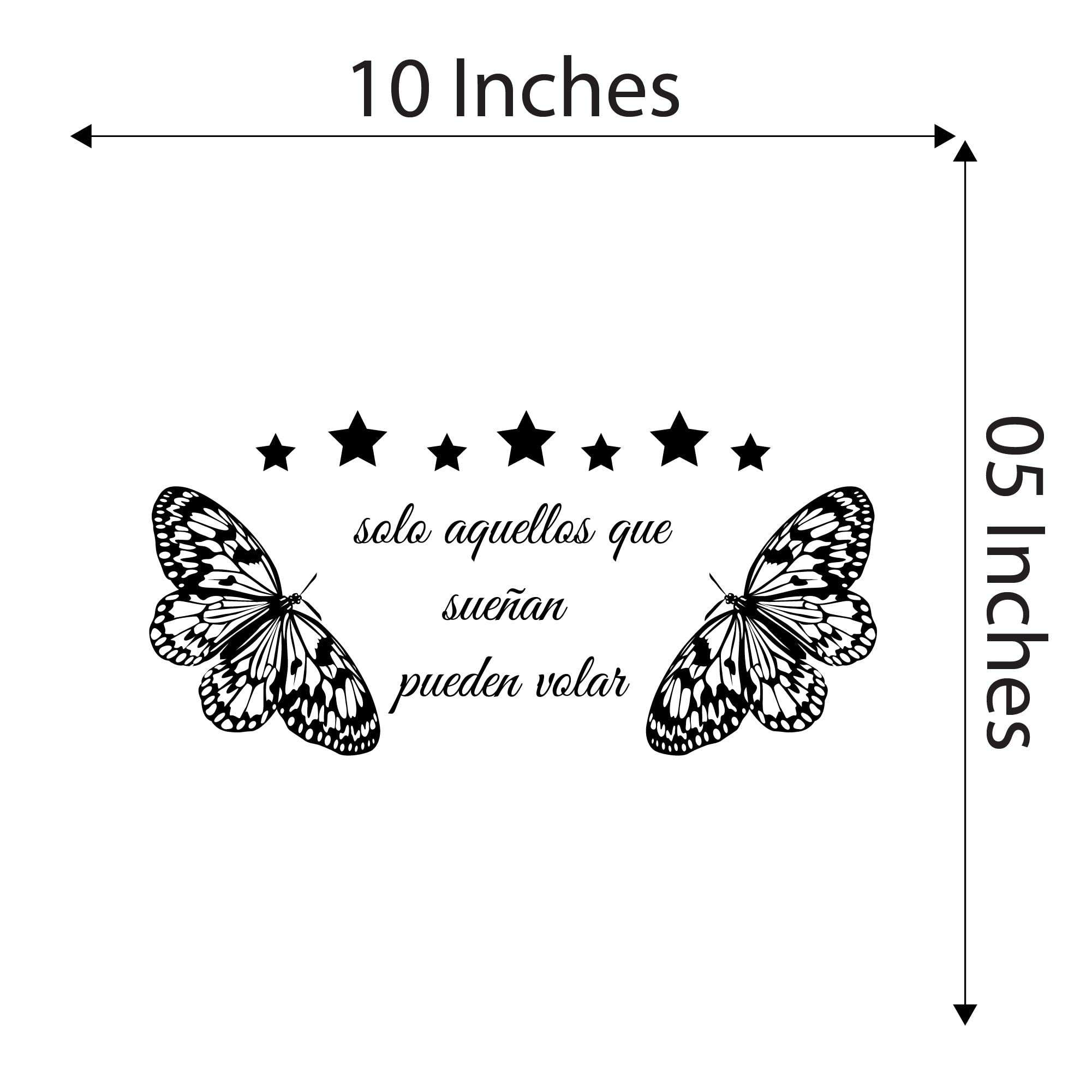 Spanish Dream Big Quote Wall Decals - 'Solo aquellos que sueñan pueden volar' Inspirational Vinyl Stickers for Daycare, Nursery & Home Decor (10x5 inches) - Perfect for Kids' Rooms, Classrooms & Motivational Spaces