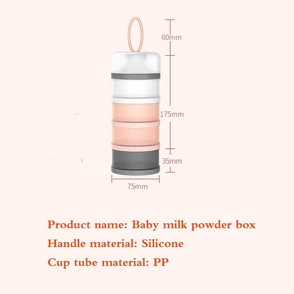 PULABO Baby Milk Powder Storage Container - Portable Food Dispenser for Powder, Snacks, Nuts & Biscuits | Airtight & Durable | Perfect for Travel, Home & Nursery Use