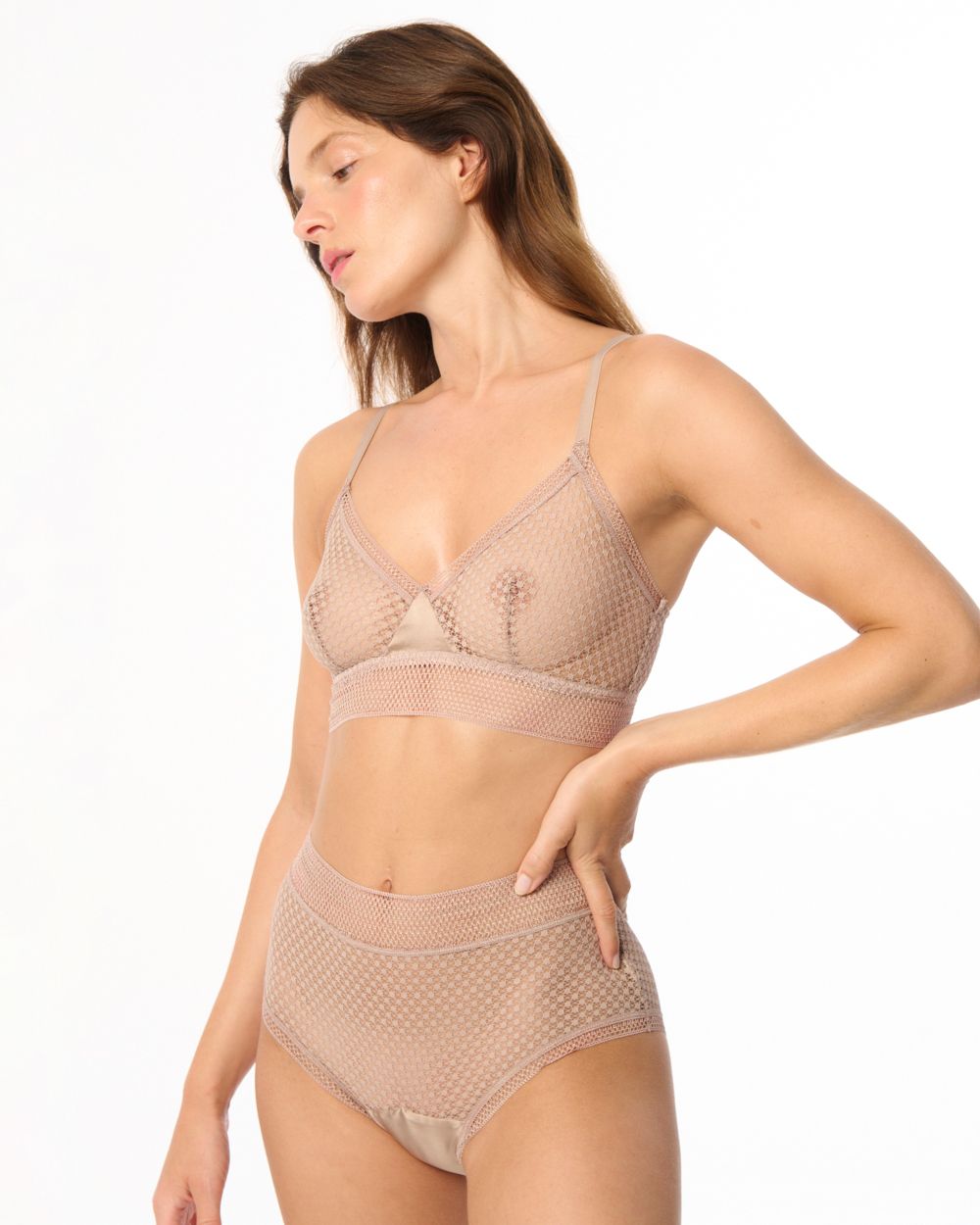 Bella Soft Triangle Bra - Comfortable Wireless Bralette for Women, Seamless Underwire-Free Lace Bra for Everyday Wear, Yoga, and Lounge
