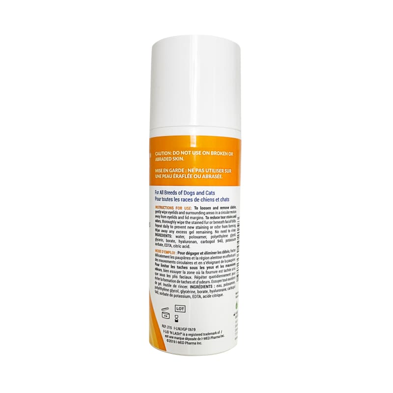 I-Med I Lid 'N Lash Veterinary Pump 50ml - Gentle Eye Cleanser for Pets, Dogs & Cats - Perfect for Daily Tear Stain Removal & Eye Hygiene Care
