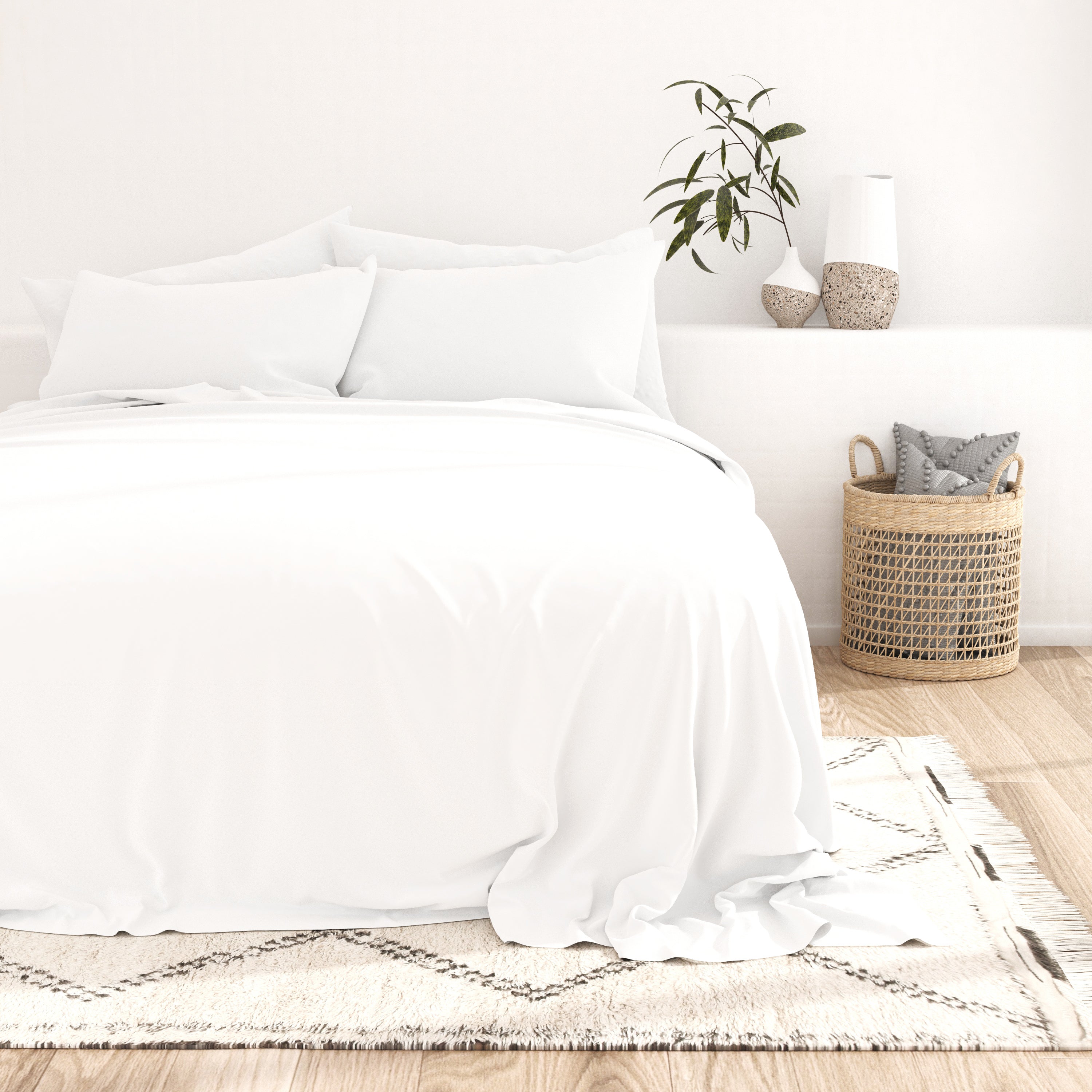 6-Piece Essential Spring Sheet Set - Soft & Breathable Bedding for All Seasons - Perfect for Home, Hotel, and Guest Room Comfort