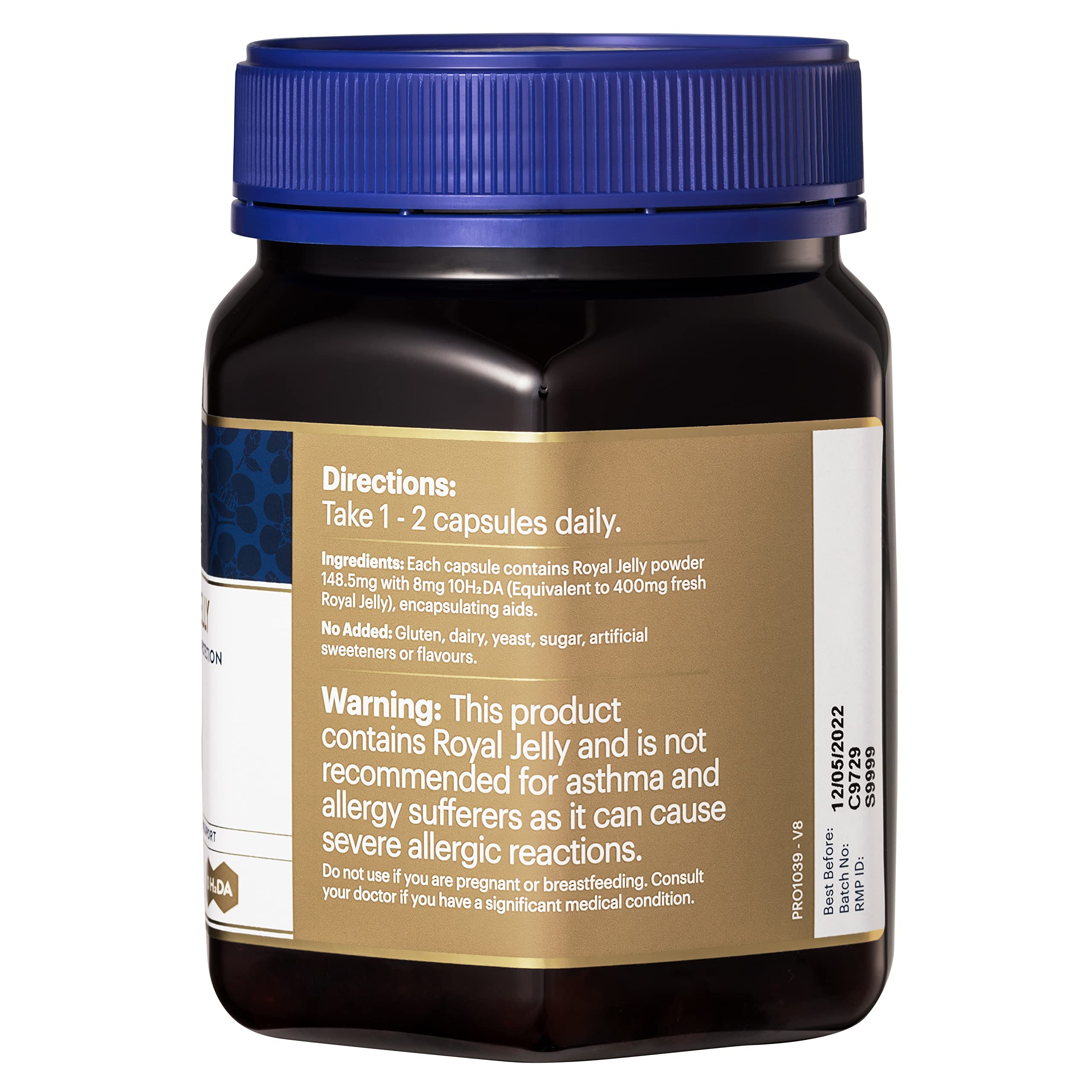 Manuka Health Royal Jelly Capsules 1000mg - 365 Count (6 Month Supply) | Premium New Zealand Anti-Aging Supplement for Immune Support & Skin Health | Daily Wellness & Longevity Boost