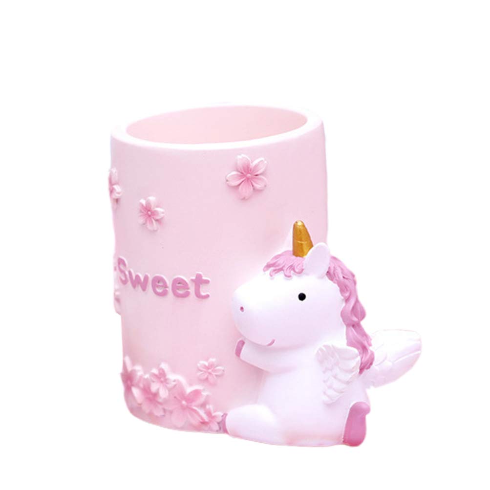 TOYANDONA Unicorn Pencil Holder - Cute Desk Organizer for Pens, Pencils & Makeup Brushes | Perfect for Home Office, School & Kids Room (Pink) | Great Gift for Students & Stationery Lovers