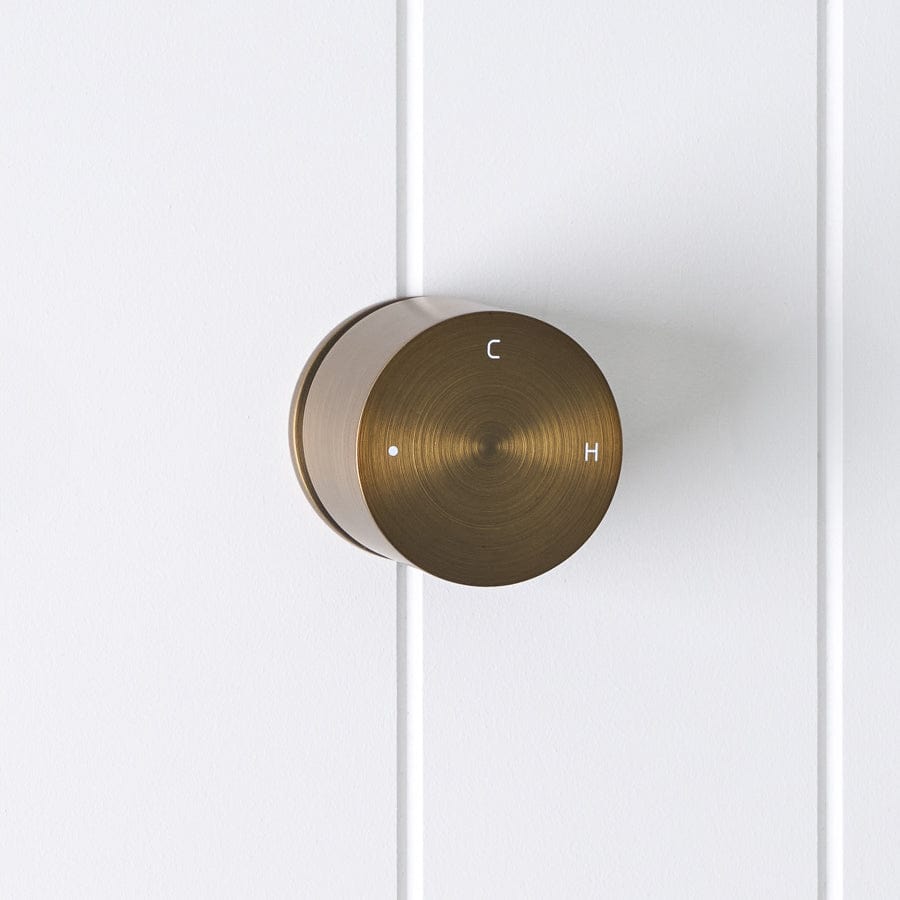 Vintage Round Wall-Mounted Progressive Mixer in Antique Brass - Perfect for Bathroom, Kitchen & RV Sink Faucet Upgrade
