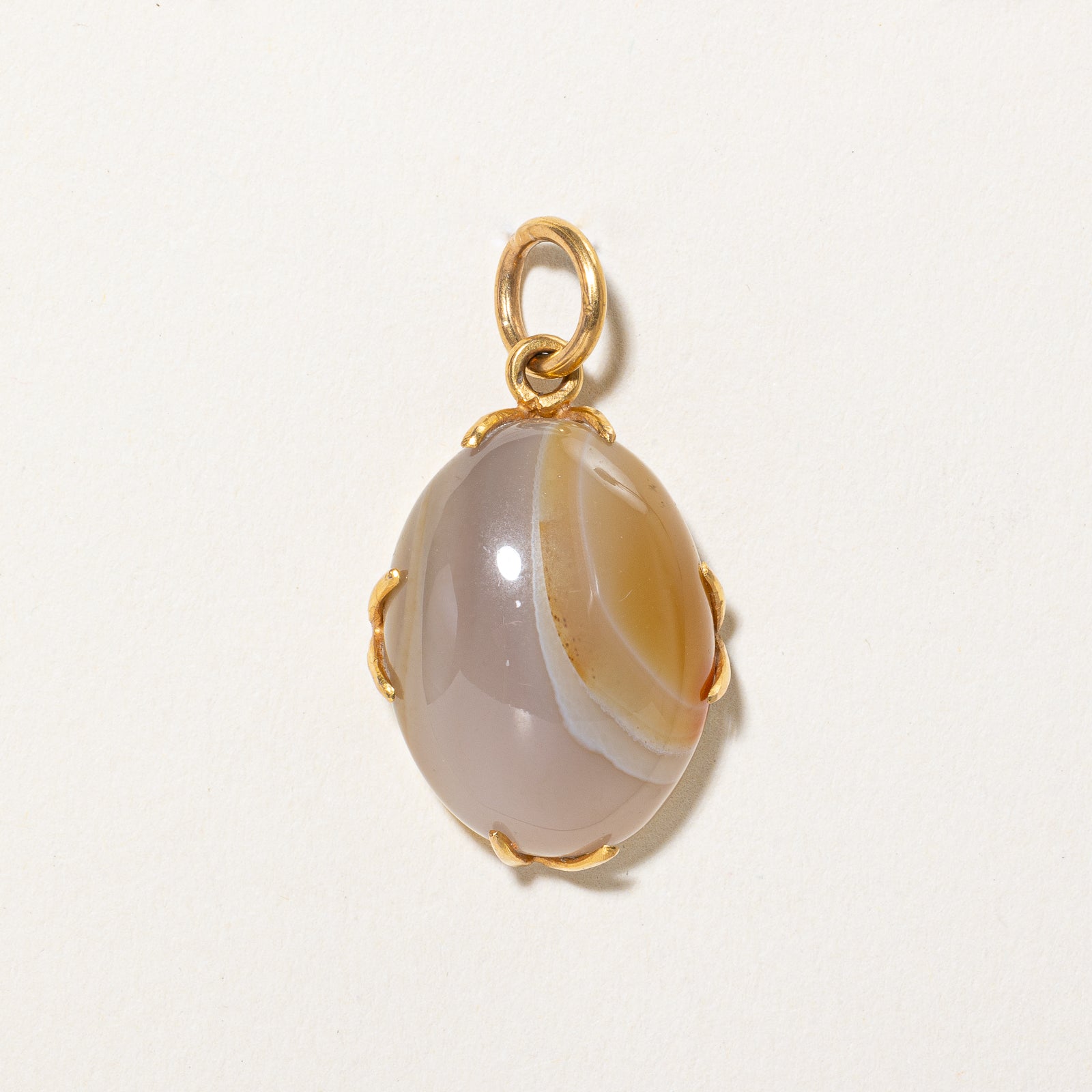 Orange & Grey Agate Pendant Necklace - Handmade Natural Stone Jewelry for Women | Boho Chic Accessories for Everyday Wear & Special Occasions