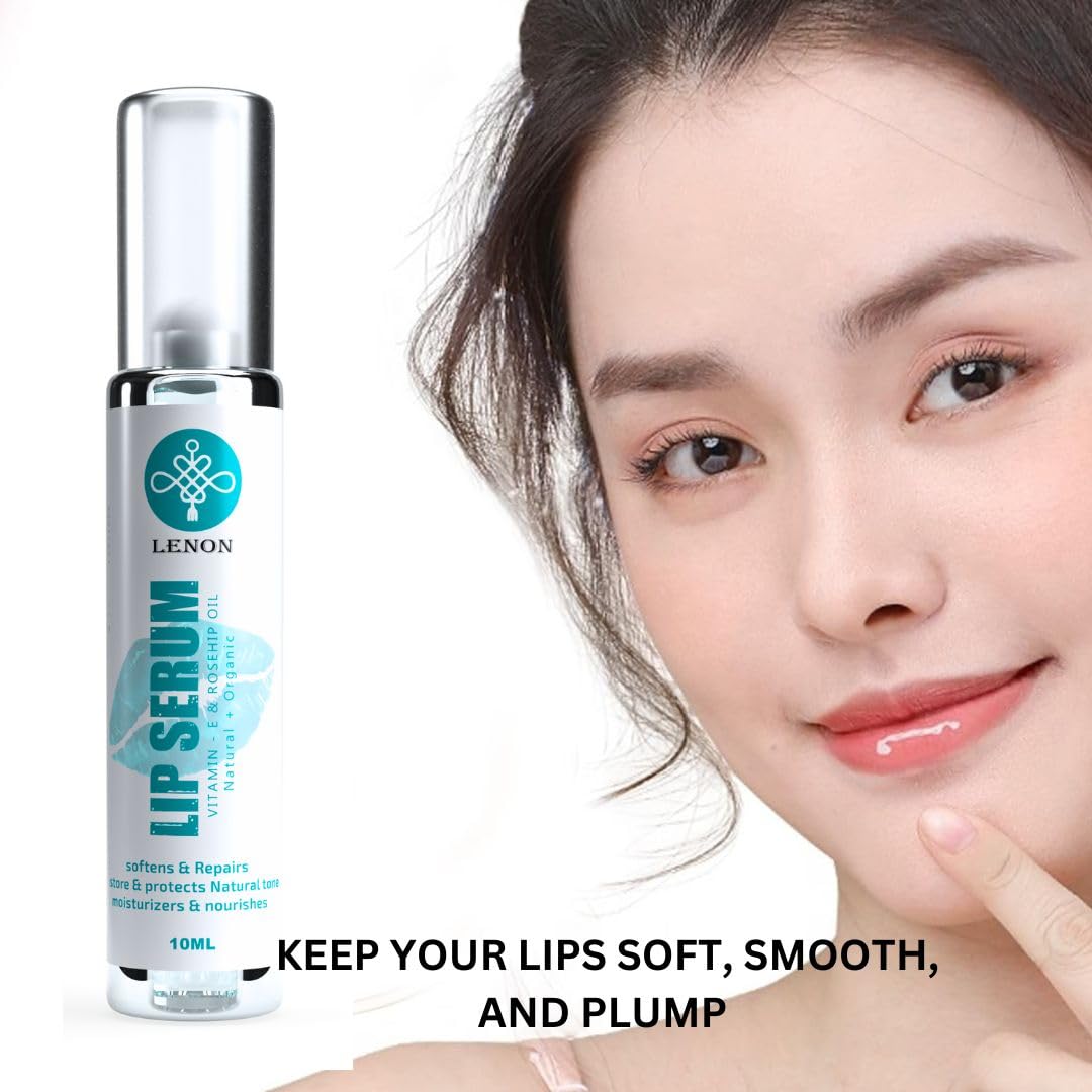 Lenon Vitamin E & Rosehip Oil Lip Serum Balm - Hydrating & Nourishing Treatment for Dry, Chapped Lips (Pack of 2) | Perfect for Winter Care & Daily Lip Moisturizing