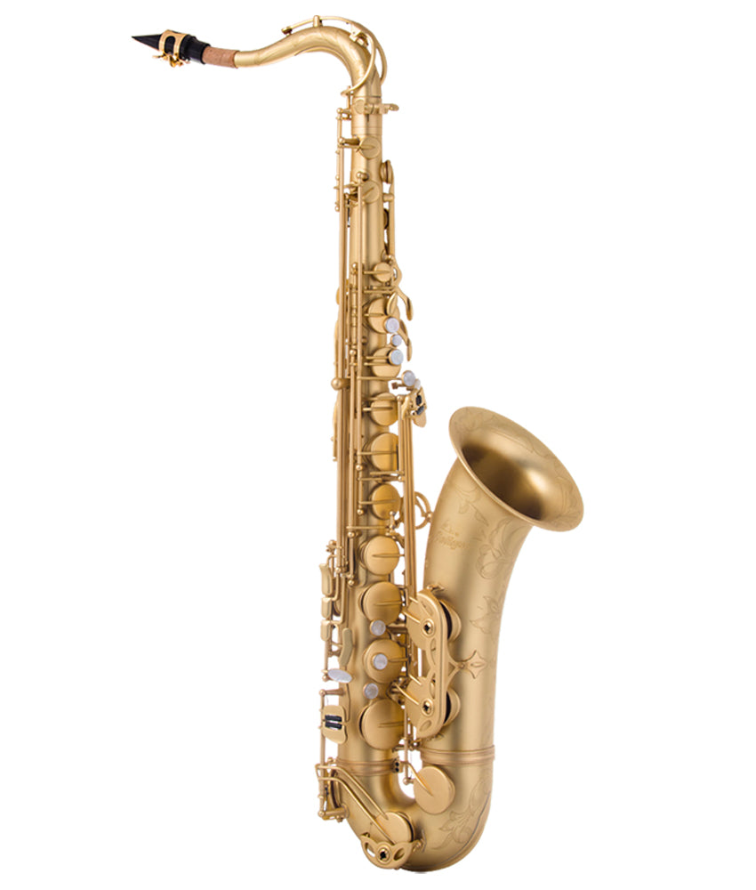 Antigua Winds TS4348 Model 25 PowerBell Tenor Saxophone - Professional Unlacquered Brass Finish for Jazz, Blues & Studio Performance - Perfect for Musicians & Students