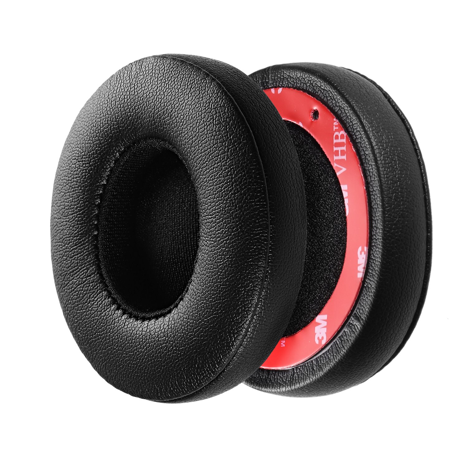 Premium Replacement Earpads for Beats Solo2 Wired Headphones - JECOBB Protein Leather Memory Foam Ear Cushions (Black) | Comfort Upgrade for Music, Gaming & Travel | Solo2 Wired Only (Not Compatible with Solo 2/3 Wireless)