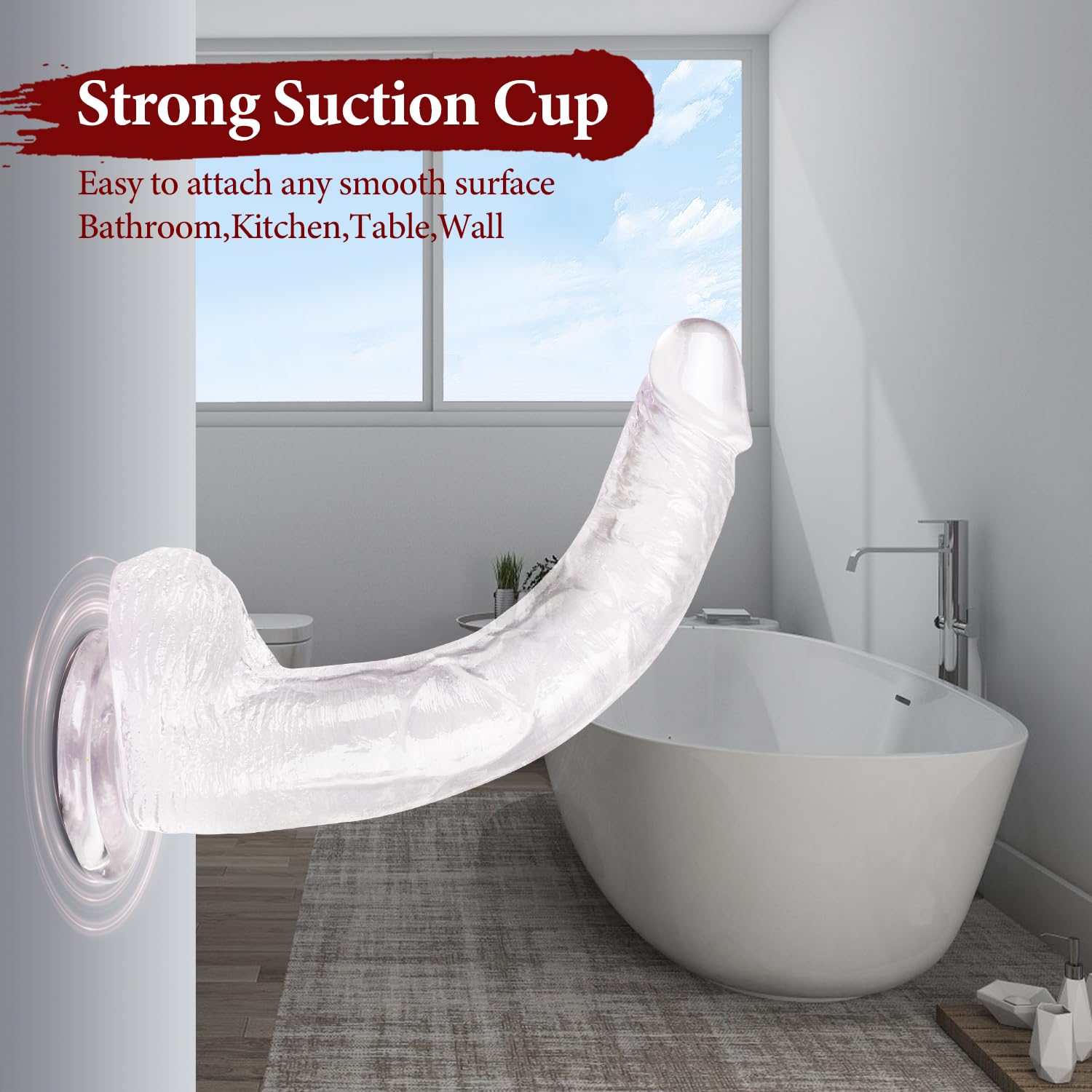 11.61 Inch Realistic Dildo with Strong Suction Cup - Lifelike Skin-Touching Feeling, Soft G-Spot Stimulator for Women & Men - Perfect for Solo Play & Couples Intimacy