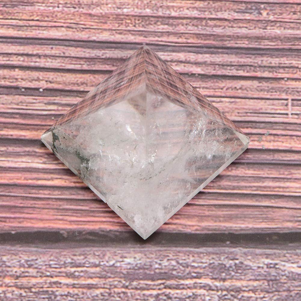 Pyramid Crystal for Good Luck - Elegant Home & Office Decor, Feng Shui Ornament for Living Room, Desk, Shelf Display | Perfect for Meditation, Gift Giving & Positive Energy