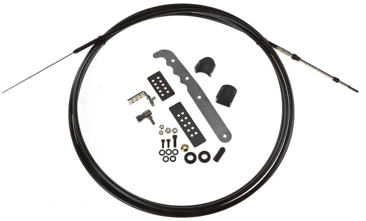 JEGS Parachute Release Cable Kit - 18.5' Cable with Quick Release Handle | Made in USA | Heavy Duty Drag Racing Accessories for Track Safety & Emergency Stops