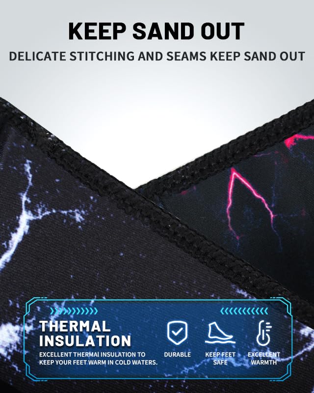 3mm Neoprene Wetsuit Socks - Anti-Slip Thermal Diving Socks for Swimming, Surfing & Water Sports - Keep Feet Warm in Cold Water