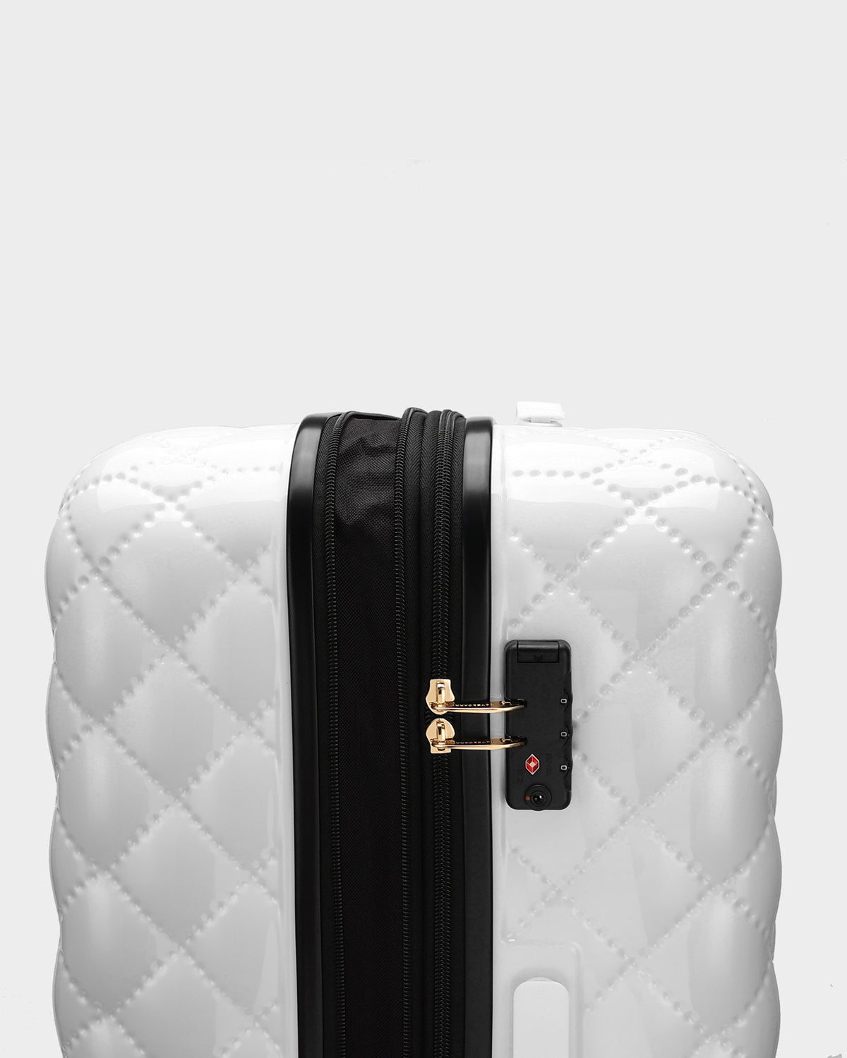 Premium White Diamond 3-Piece Luggage Set with Spinner Wheels - Lightweight Hardshell Suitcase for Travel, Vacation & Business Trips