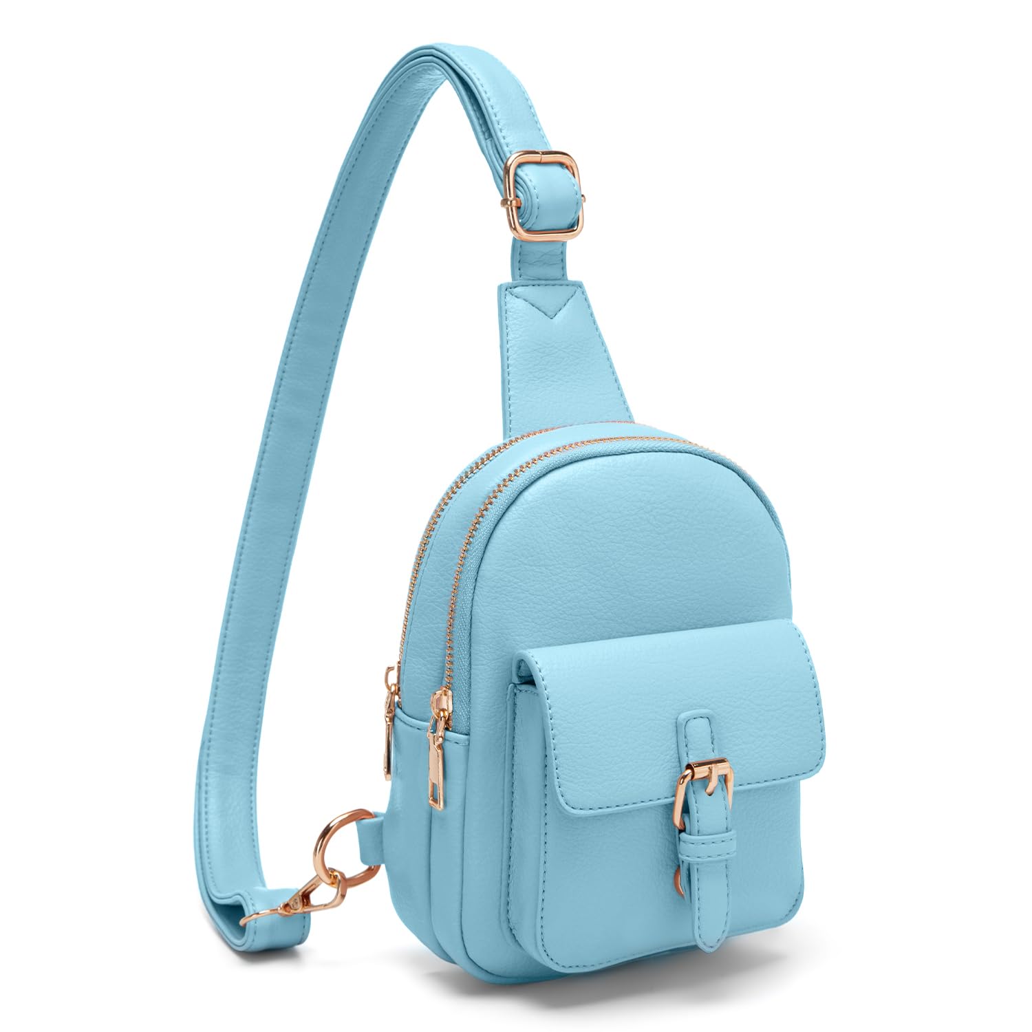 Stylish Vegan Leather Sling Bag for Women & Girls - Crossbody Fanny Pack with 3 Pockets | Perfect Gift for Teens | Ideal for Travel, Shopping & Everyday Use