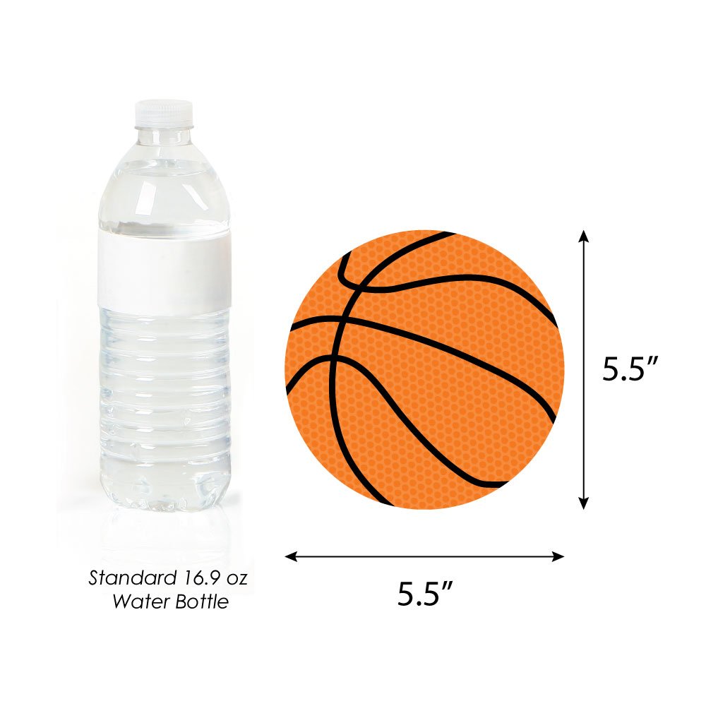 Big Dot of Happiness Nothin' but Net - 20-Piece Basketball Party Decorations Set for DIY Baby Showers & Birthday Parties - Perfect for Sports-Themed Celebrations, Nursery Decor, and Game Room Accents