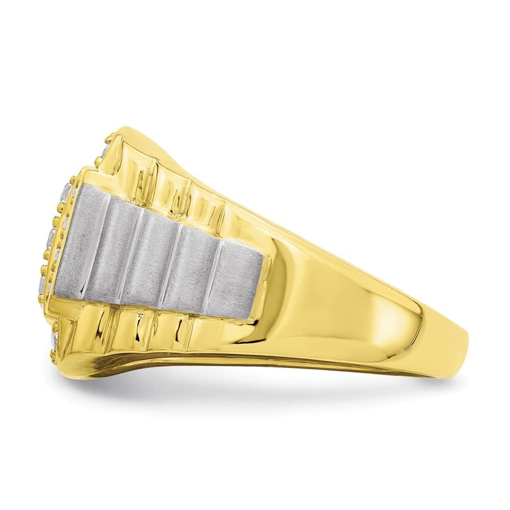 10K Two-Tone Gold Lab-Grown Diamond Engagement Ring for Women - Wedding Band, Anniversary Gift, Promise Ring - Perfect for Proposals, Bridal Jewelry & Special Occasions