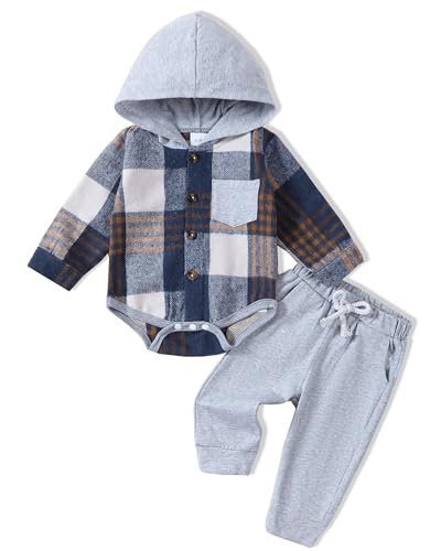 Blue Plaid Flannel Hoodie