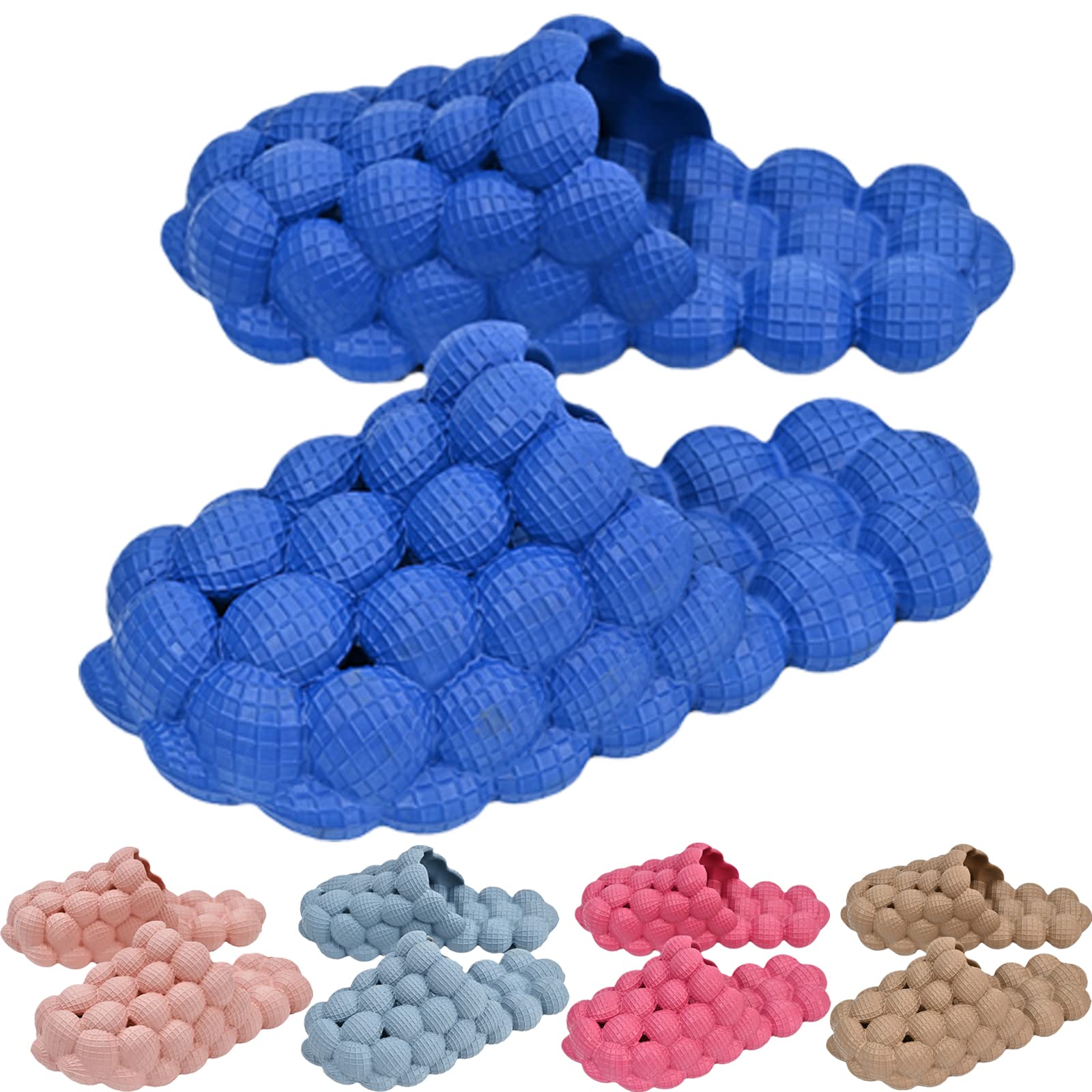 **Women's Massage Bubble Slides - Funny Lychee Pillow Non-Slip Spa Slippers for Beach, Shower, Gym & Bedroom - Super Soft Sandals for Relaxation & Comfort**