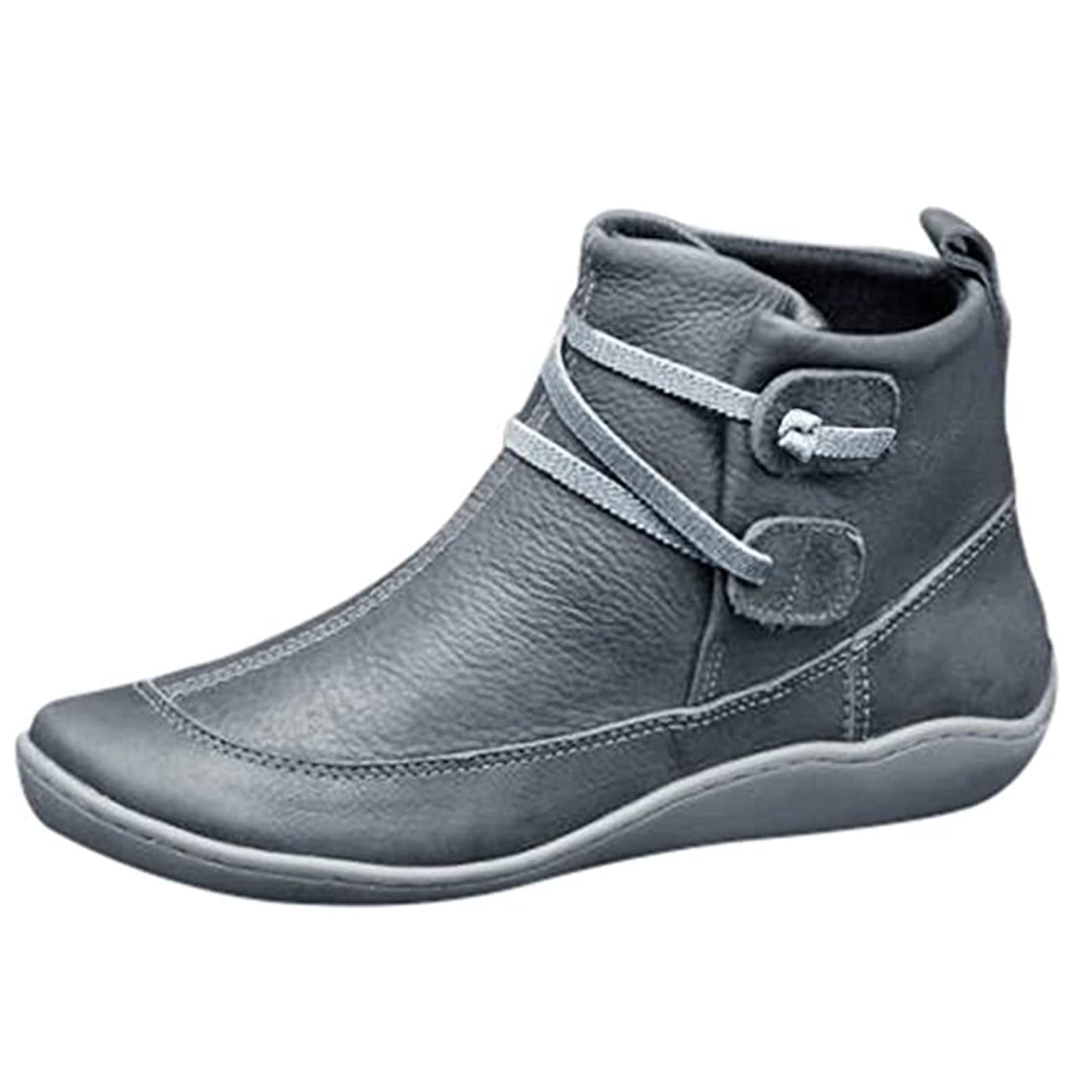 Lausiuoe Women's Ankle Boots - Sexy Low Heel Wedge Booties for Casual & Dressy Outfits | Western Style Fashion Shoes for Work, Date Night & Everyday Wear