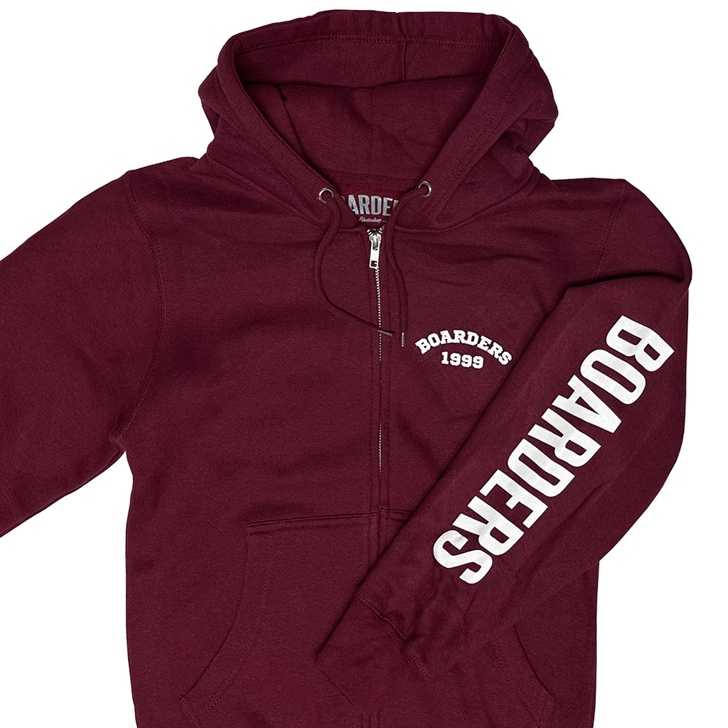 Bold Arch Full Zip Hoodie for Men & Women - Stylish & Comfortable Burgundy Pullover - Perfect for Casual Wear, Outdoor Activities & Street Fashion