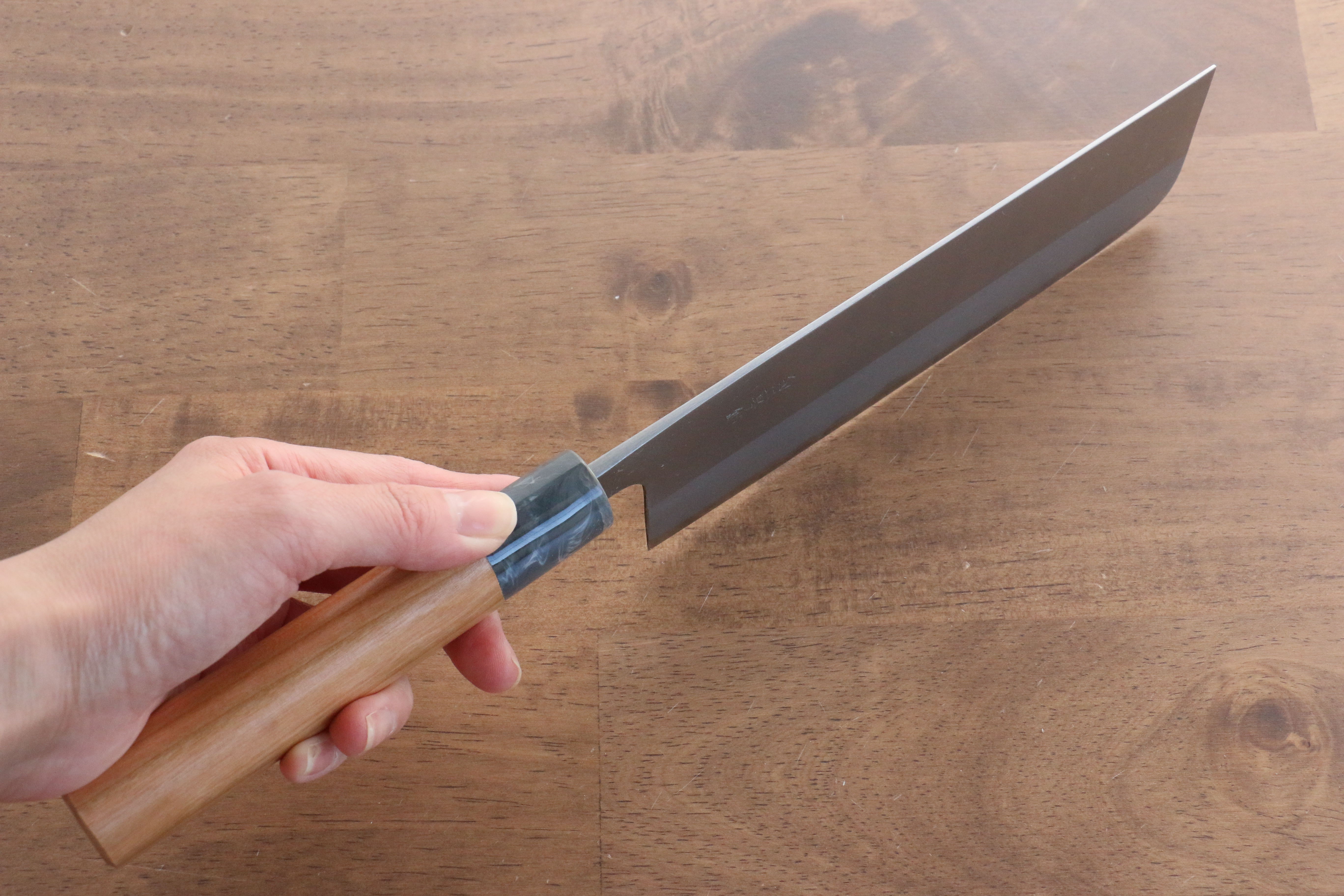 Nao Yamamoto White Steel No.2 Kasumitogi Nakiri Knife 165mm with American Cherry Handle - Perfect for Sushi, Vegetables & Precision Cutting