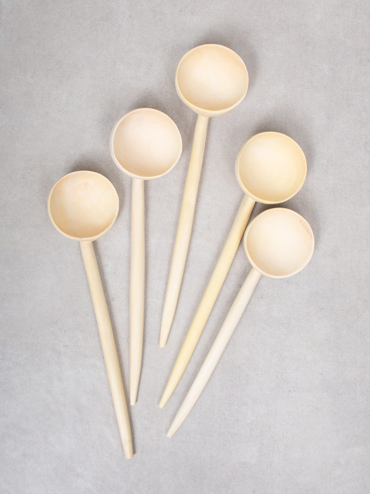 Beldi Lemon Wood Spoon Set - Handcrafted Wooden Spoons for Cooking, Baking & Serving - Assorted Sizes (Small, Medium, Large) - Perfect for Kitchen, BBQ, Picnic & Camping Use