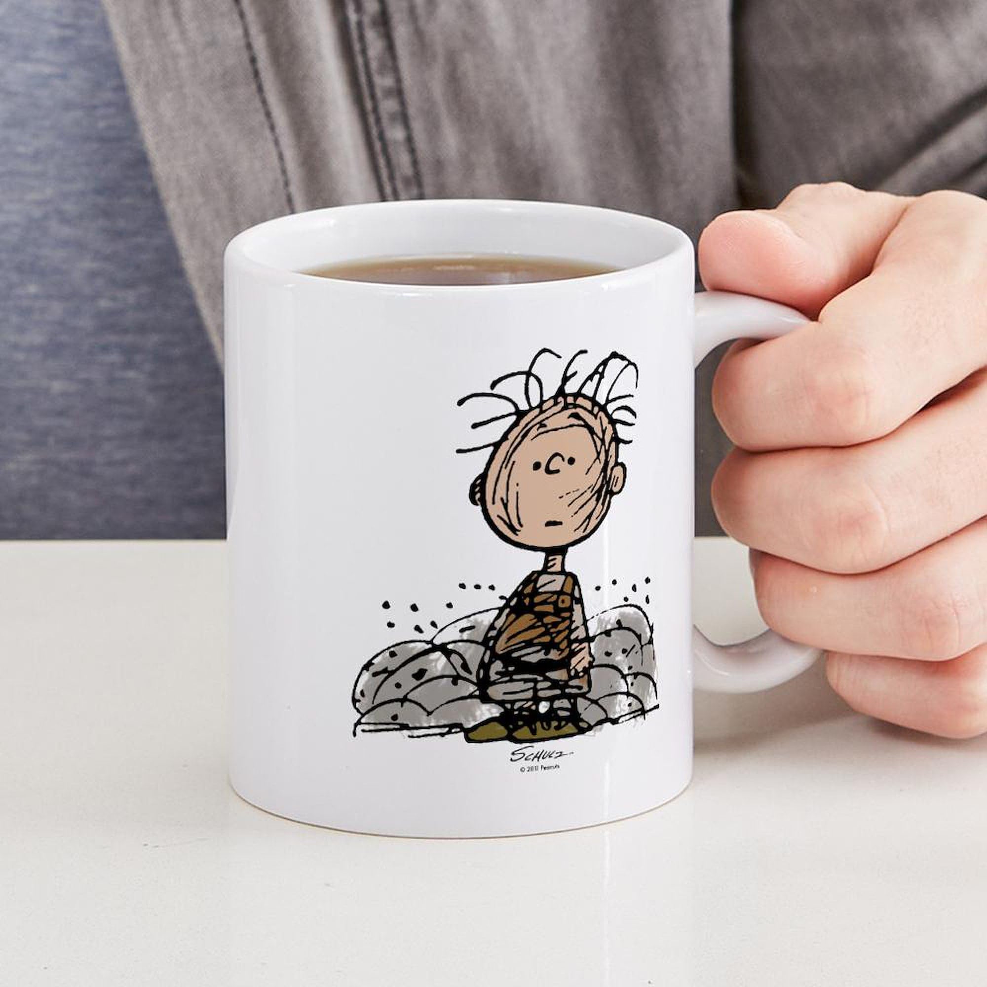 Pigpen Themed 11 oz (325 ml) Ceramic Coffee Mug - Perfect for Peanuts Fans, Office Use & Gift Giving