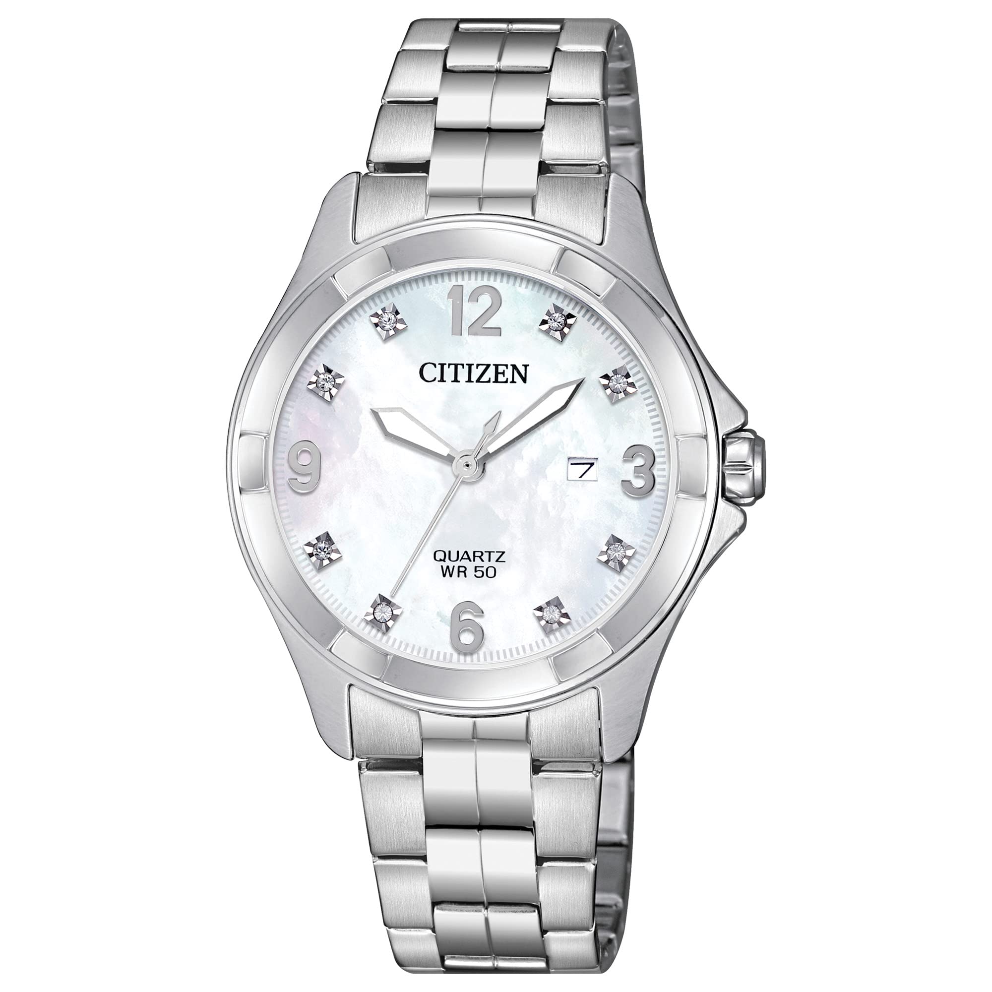 Citizen Quartz Women's Watch - Stainless Steel Band with Crystal Accents | Elegant & Durable Timepiece for Work, Parties & Everyday Wear