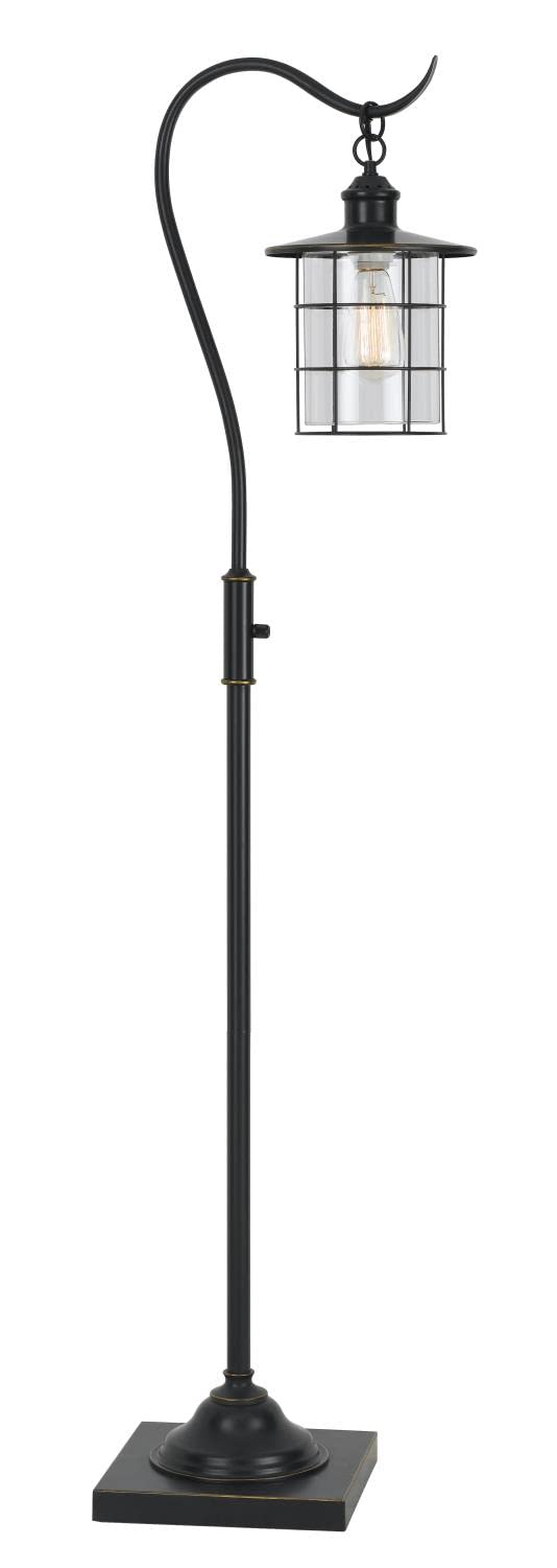 60W Silverton Floor Lamp with Edison Bulb - Dark Bronze Finish (BO-2668FL-DB) | Vintage Industrial Lighting for Living Room, Bedroom & Office Decor