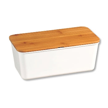 White Bread Bin - Airtight Bread Storage Container for Freshness | Perfect for Kitchen Countertop & Pantry Organization