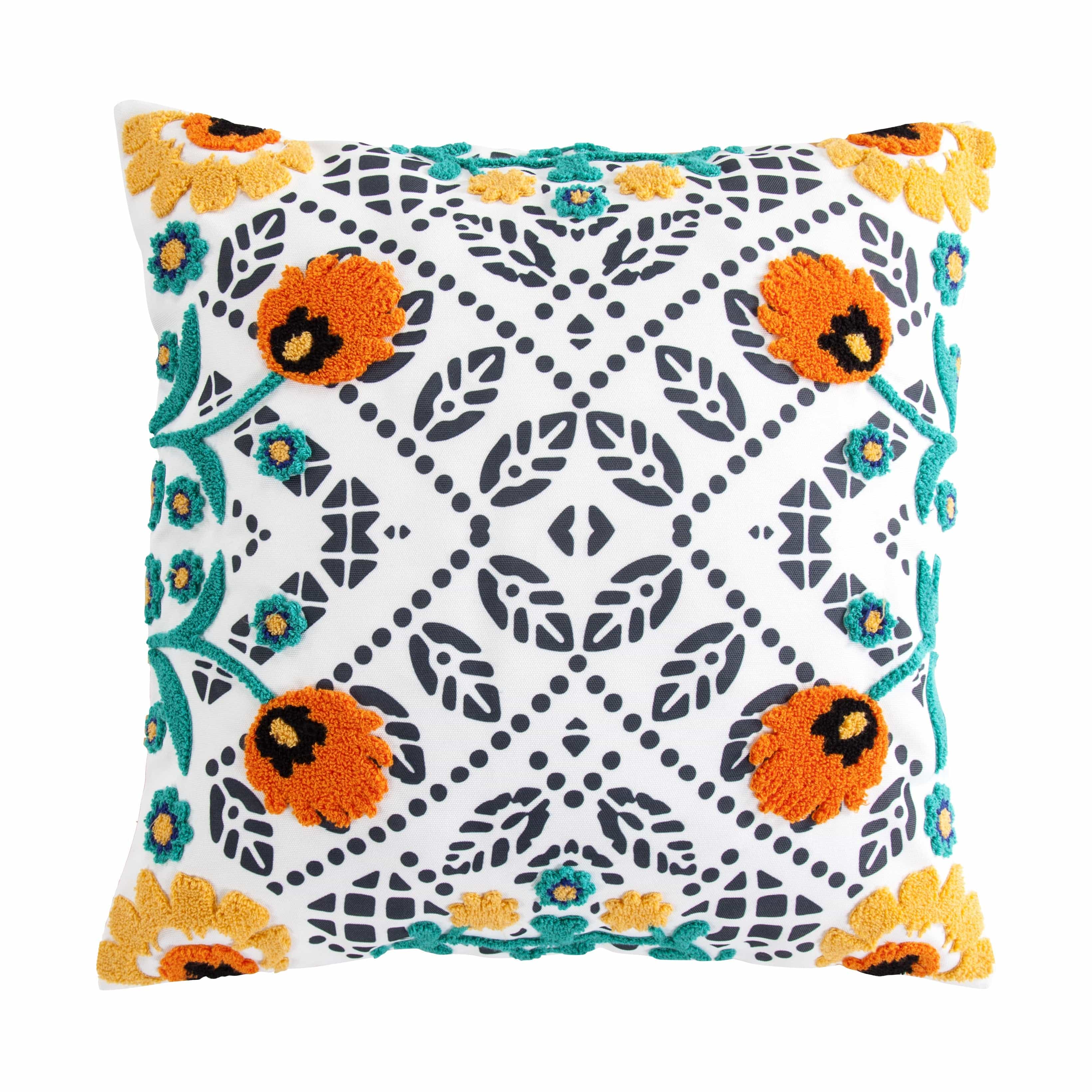 Bonita Indoor/Outdoor Decorative Throw Pillow - Waterproof & Weather Resistant Cushion for Patio, Garden, Sofa & Bed - Perfect for Home Decor & Outdoor Living Spaces