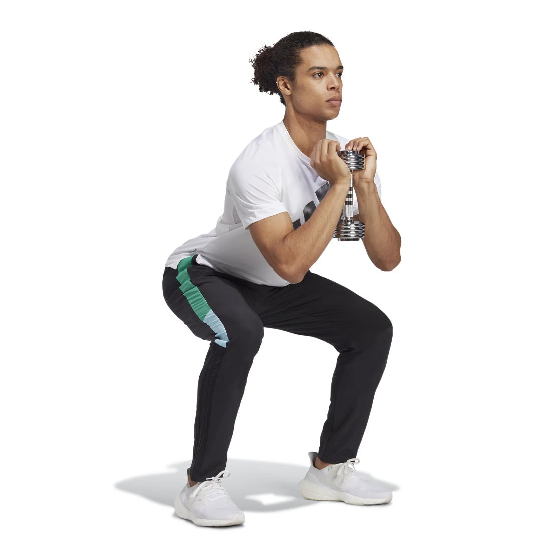 adidas Men's Training Colorblock 3 Stripes Pants (IN5052) - Gym Workout Joggers for Running & Fitness Training