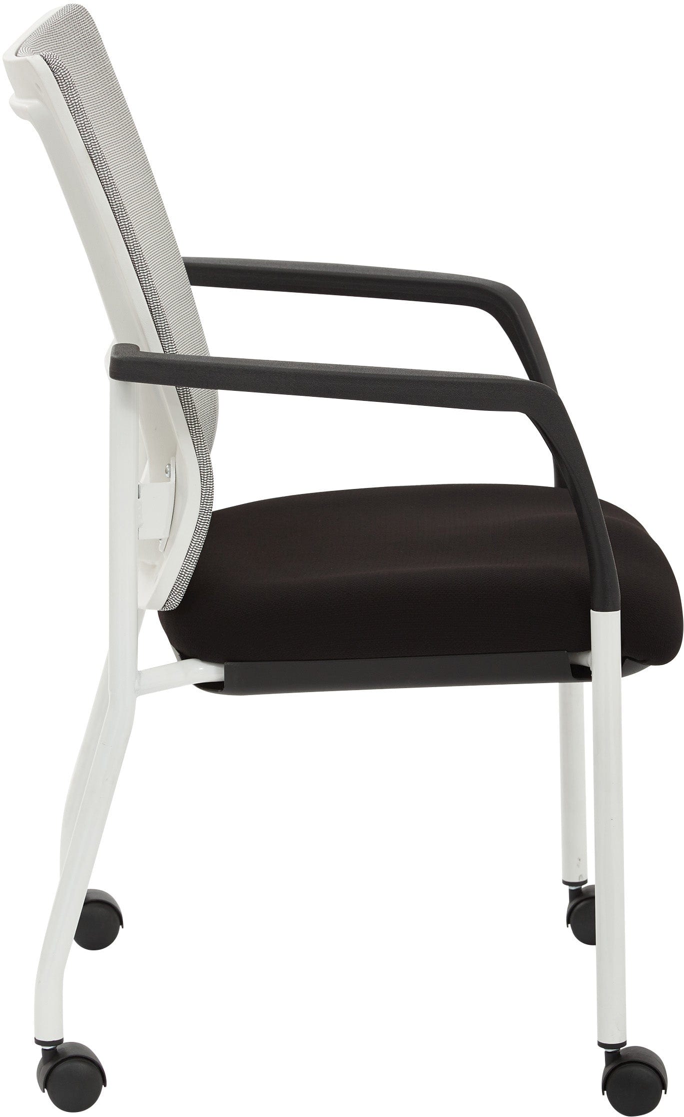 Office Star ProGrid® Mesh Back Visitor Chair with Casters - Ergonomic Office Guest Chair with Adjustable Height & Swivel Base [8840W] - Perfect for Reception Areas, Conference Rooms & Home Offices