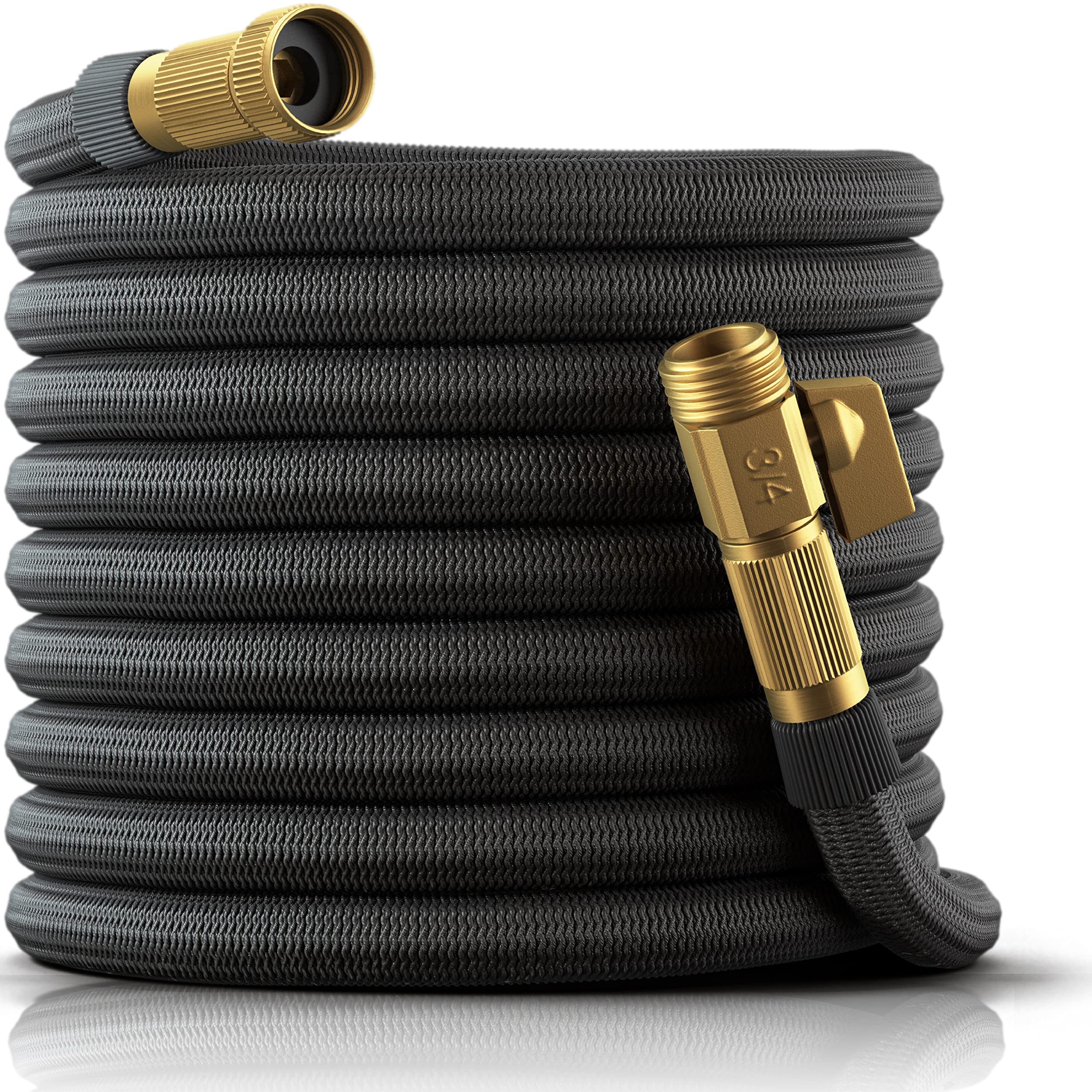 Expandable Garden Hose 100FT - Heavy Duty with Brass Fittings for Outdoor Watering