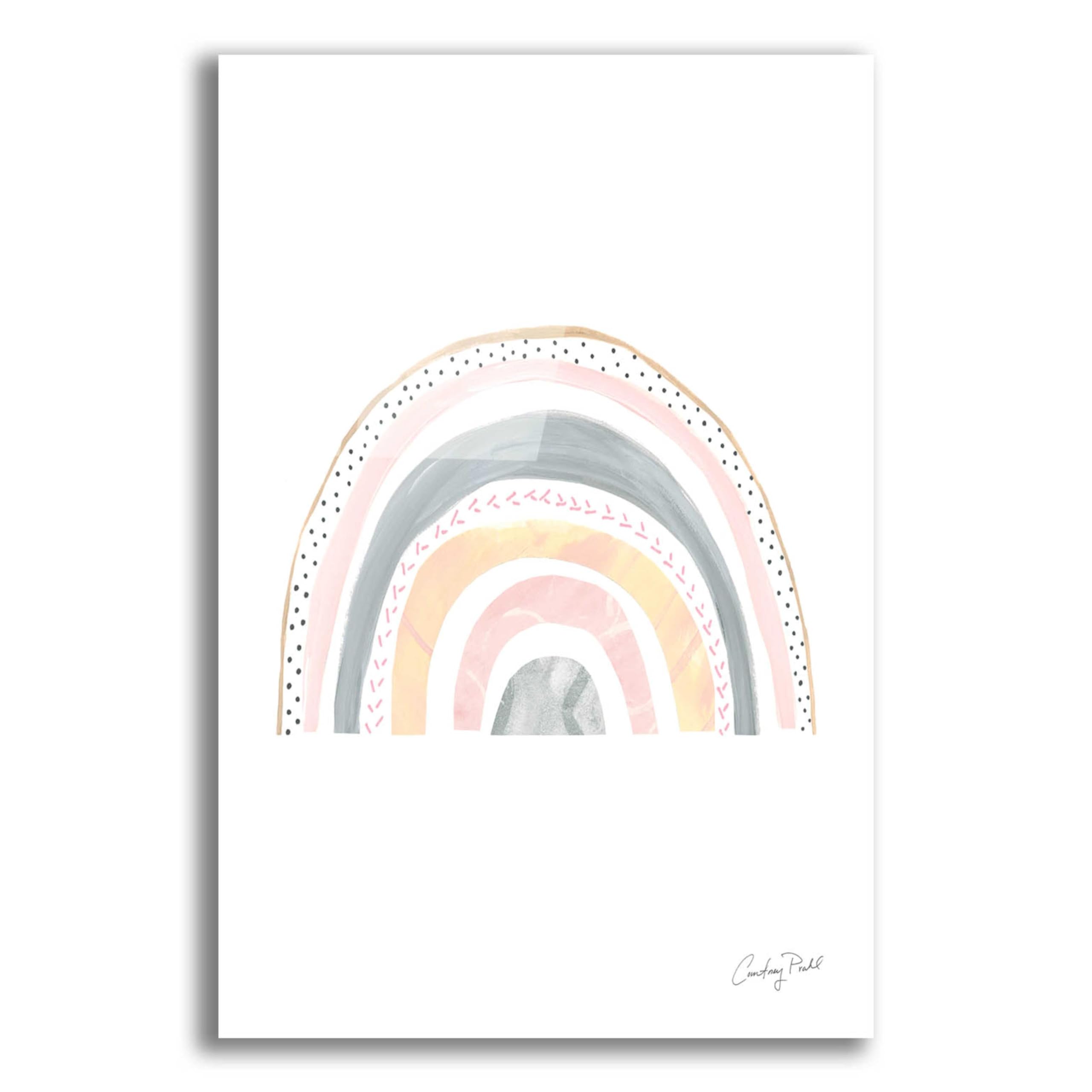 Boho Rainbow IX by Courtney Prahl - 16x24 Inch Acrylic Glass Wall Art Painting, Modern Abstract Rainbow Home Decor for Living Room, Bedroom & Office