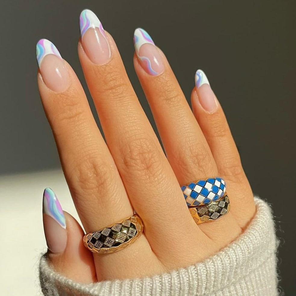 Checker Ring - Stylish Black and White Patterned Ring for Women | Perfect for Casual Wear, Parties & Everyday Fashion Accessories
