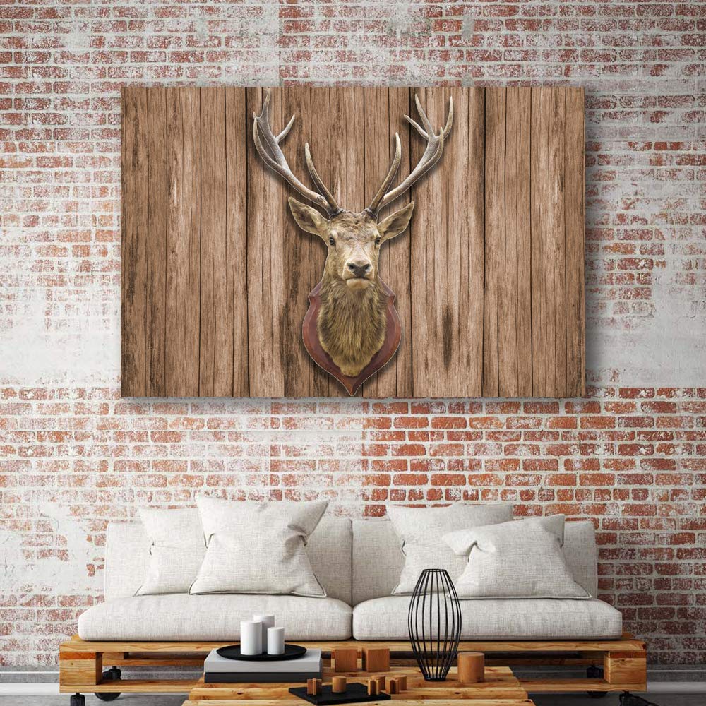 Wall26 Canvas Wall Art - Deer Animal Horn Giclee Painting for Bedroom, Living Room, House Decoration, Home Art - 24x36 inches - Perfect for Nature-Inspired Interiors