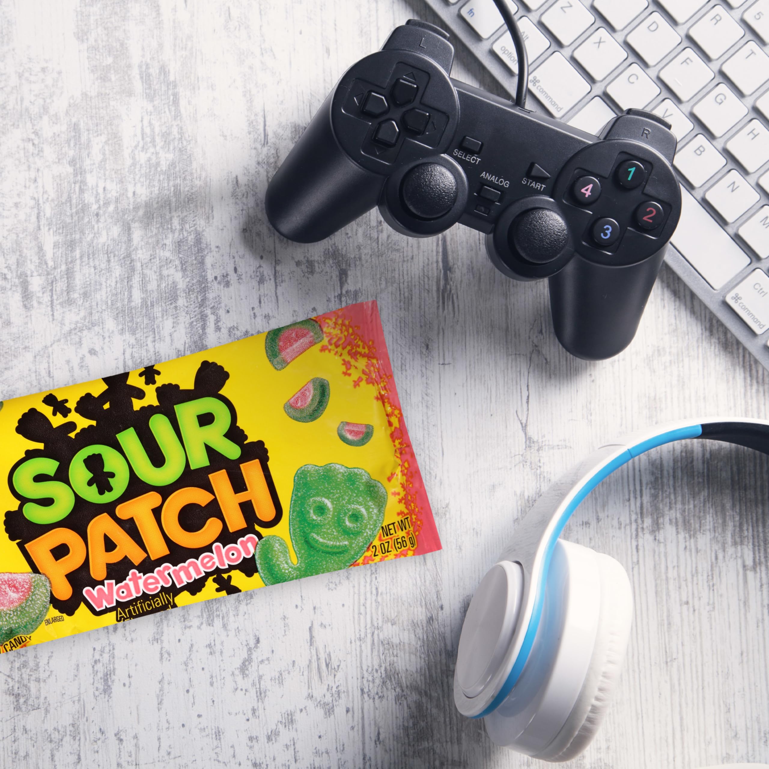 Sour Patch Kids Watermelon Soft & Chewy Candy - Bulk Pack of 24 (2 oz Bags) - Sweet & Tangy Treats for Parties, Movie Nights & Snacking