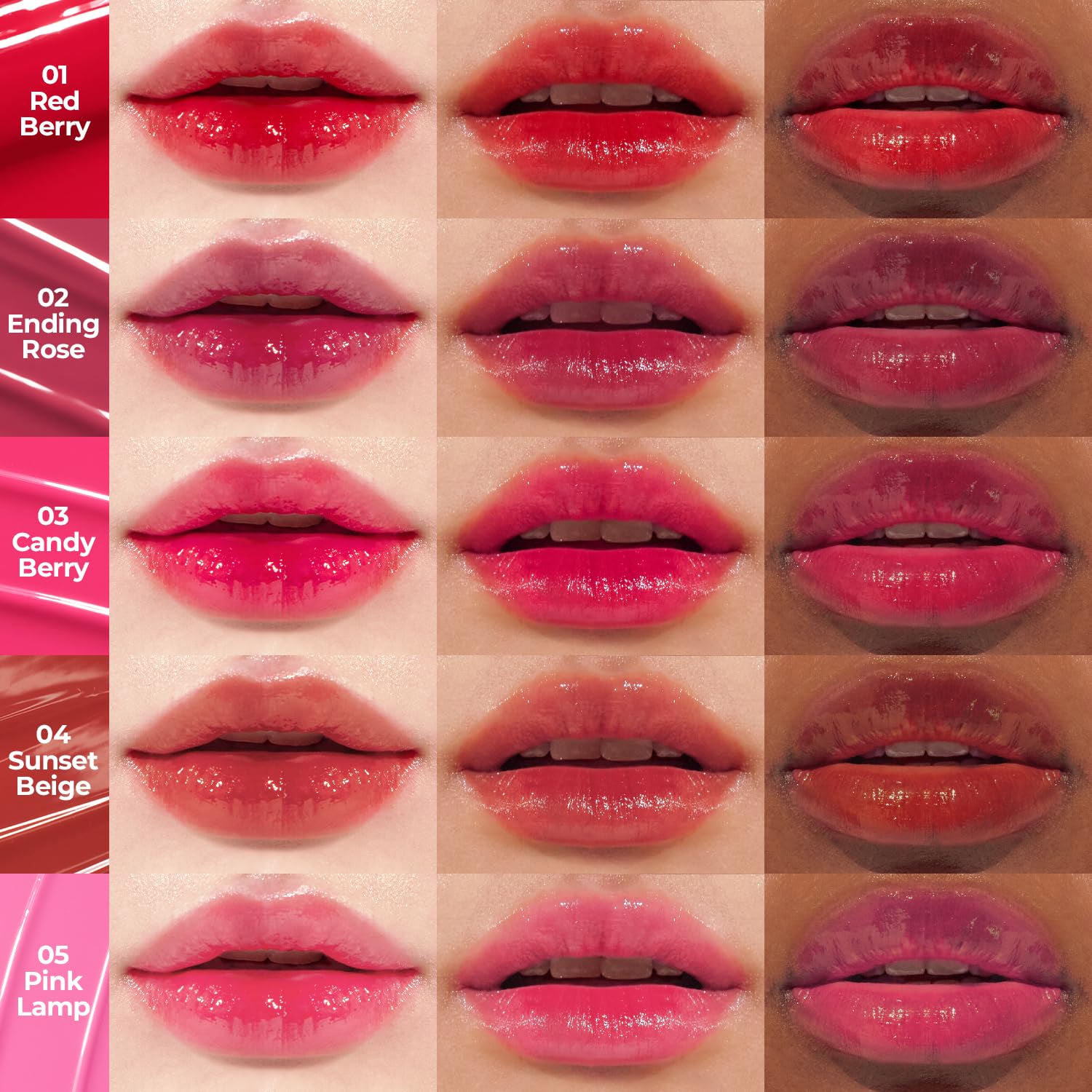 Pudding Glow Korean Lip Tint - Natural Long-Lasting Lip Stain (0.14 oz) | Gloss to Matte Finish | Non-Sticky & Lightweight | Perfect for Everyday Wear & Makeup Looks (Shade: 02 Ending Rose)