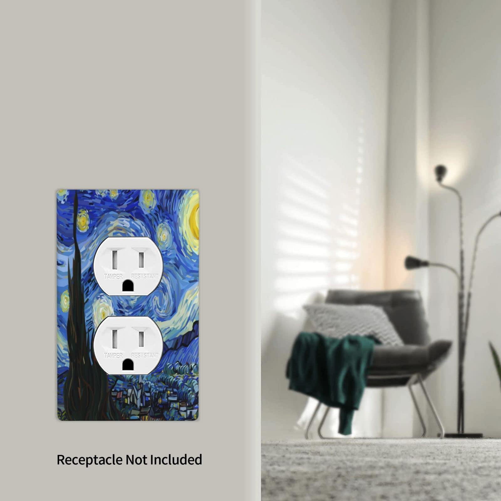 Van Gogh Starry Night Switch Plate Cover - Artistic Home Decor