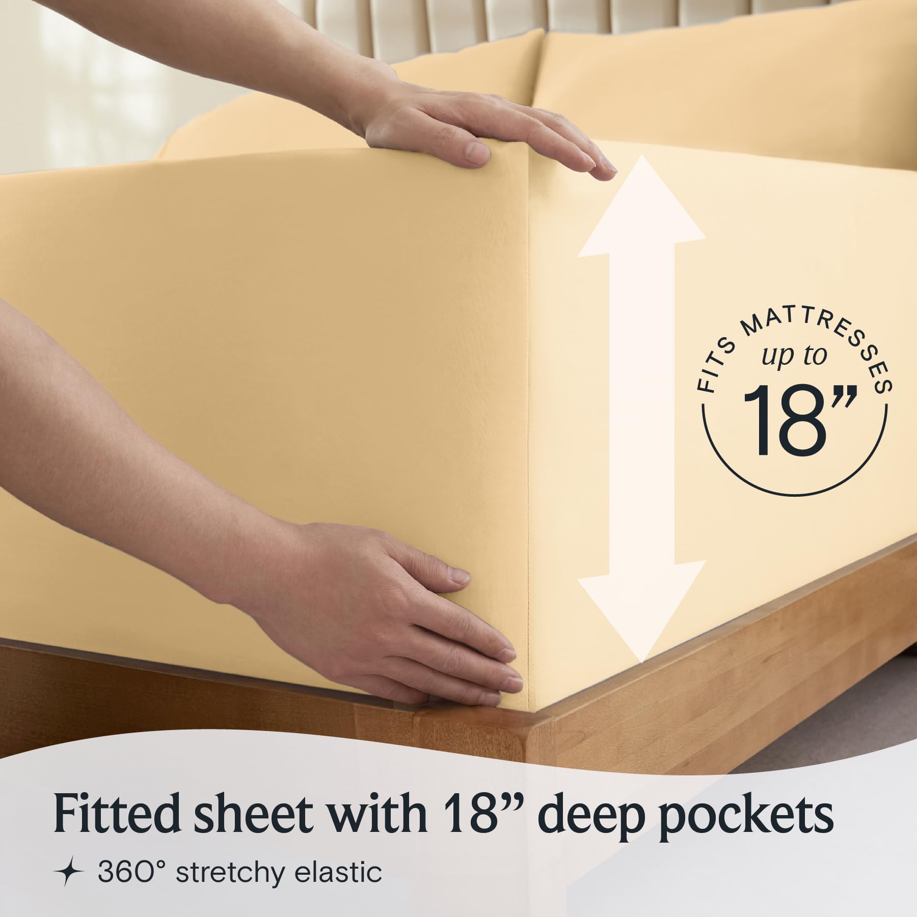 LuxClub 6-Piece King Size Sheet Set - 18