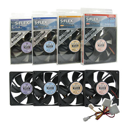 Scythe S FLEX 120mm S FDB Quiet Cooling Fan 1600RPM (SFF21F) - Perfect for PC Builds, Gaming Rigs & Silent Workstations