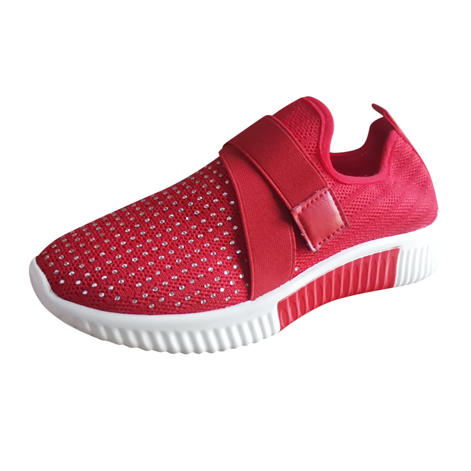 FAMOORE Women's Slip-On Fashion Sneakers - Lightweight Non-Slip Leather Casual Sports Shoes for Jogging, Shopping & Dancing | White Skateboard Shoes for Girls & Women | Perfect for Workout, Streetwear & Daily Wear