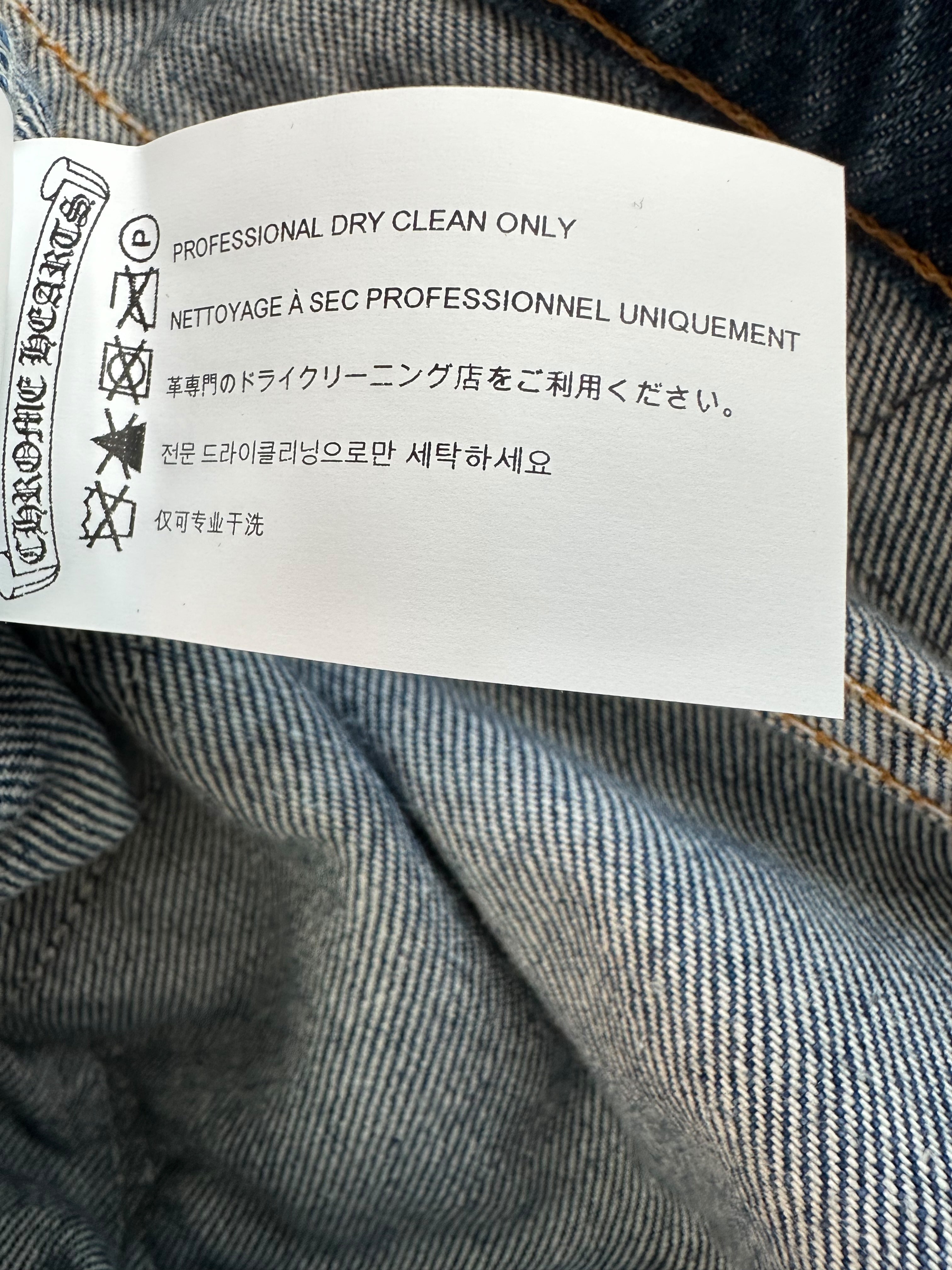 Chrome Hearts x Levi's Blue & Black Cross Patch Denim Jeans for Men - Stylish Vintage Streetwear for Casual Outfits and Night Out