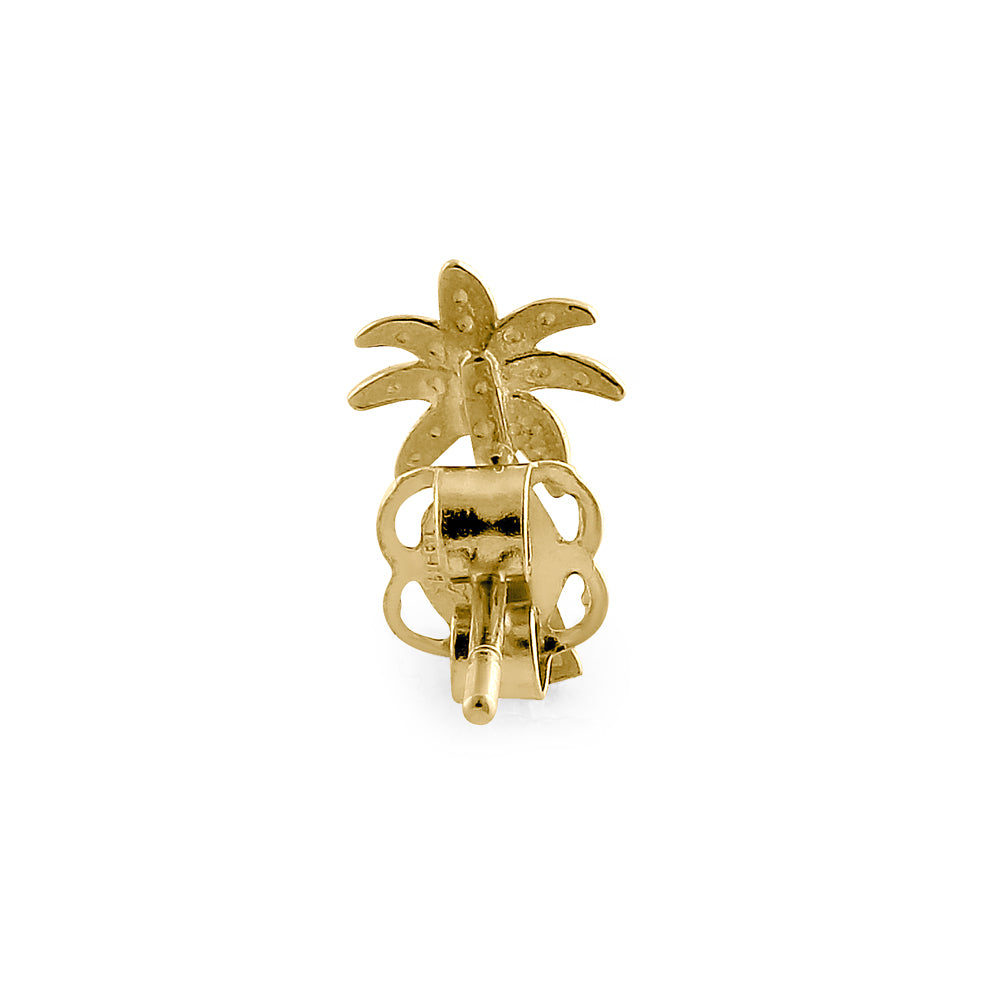 14K Yellow Gold Palm Tree Earrings for Women - Dainty Tropical Summer Jewelry - Perfect for Beach Vacations, Pool Parties & Boho Fashion