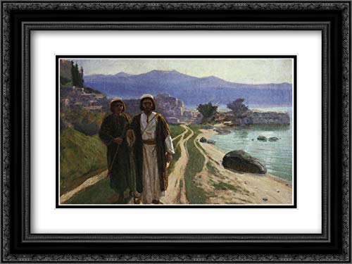 Vasily Polenov Jerusalem Art Print - 24x18 Black Ornate Framed Museum Quality Painting with Double Matting - Perfect for Living Room, Office & Home Decor