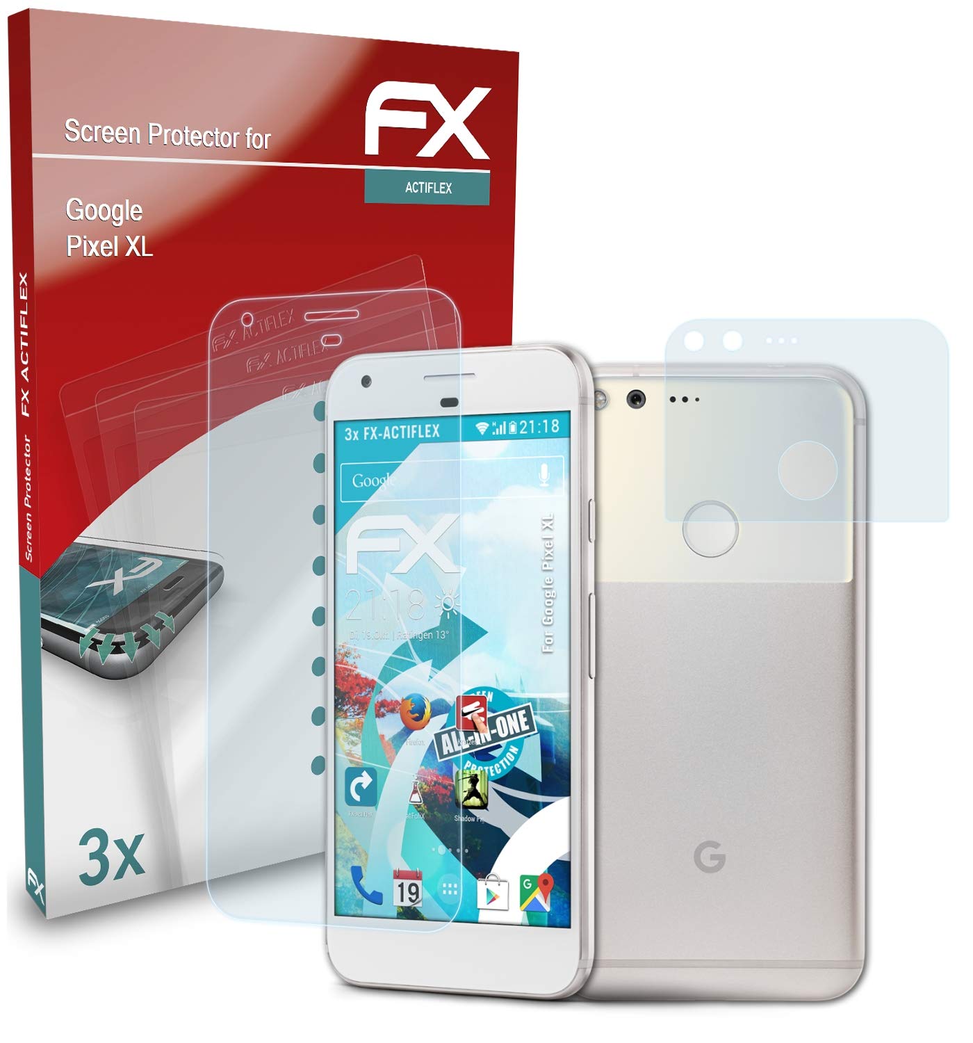 Google Pixel XL Screen Protector [3-Pack] - Ultra Clear, Flexible, Anti-Scratch Film for Google Pixel XL - Perfect for Everyday Use, Gaming, and Outdoor Activities