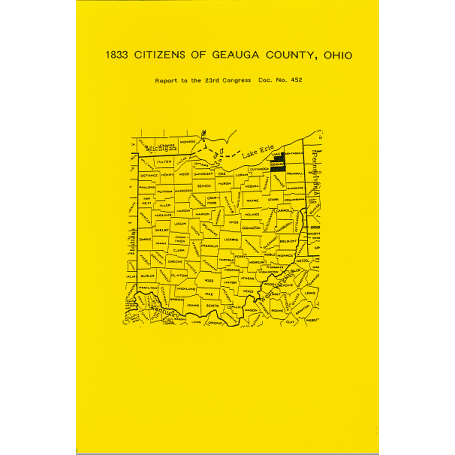 1833 Citizens of Geauga County Ohio - Historical Genealogy Records & Ancestry Research for Family History Buffs | Perfect for Historians, Genealogists & Local History Enthusiasts